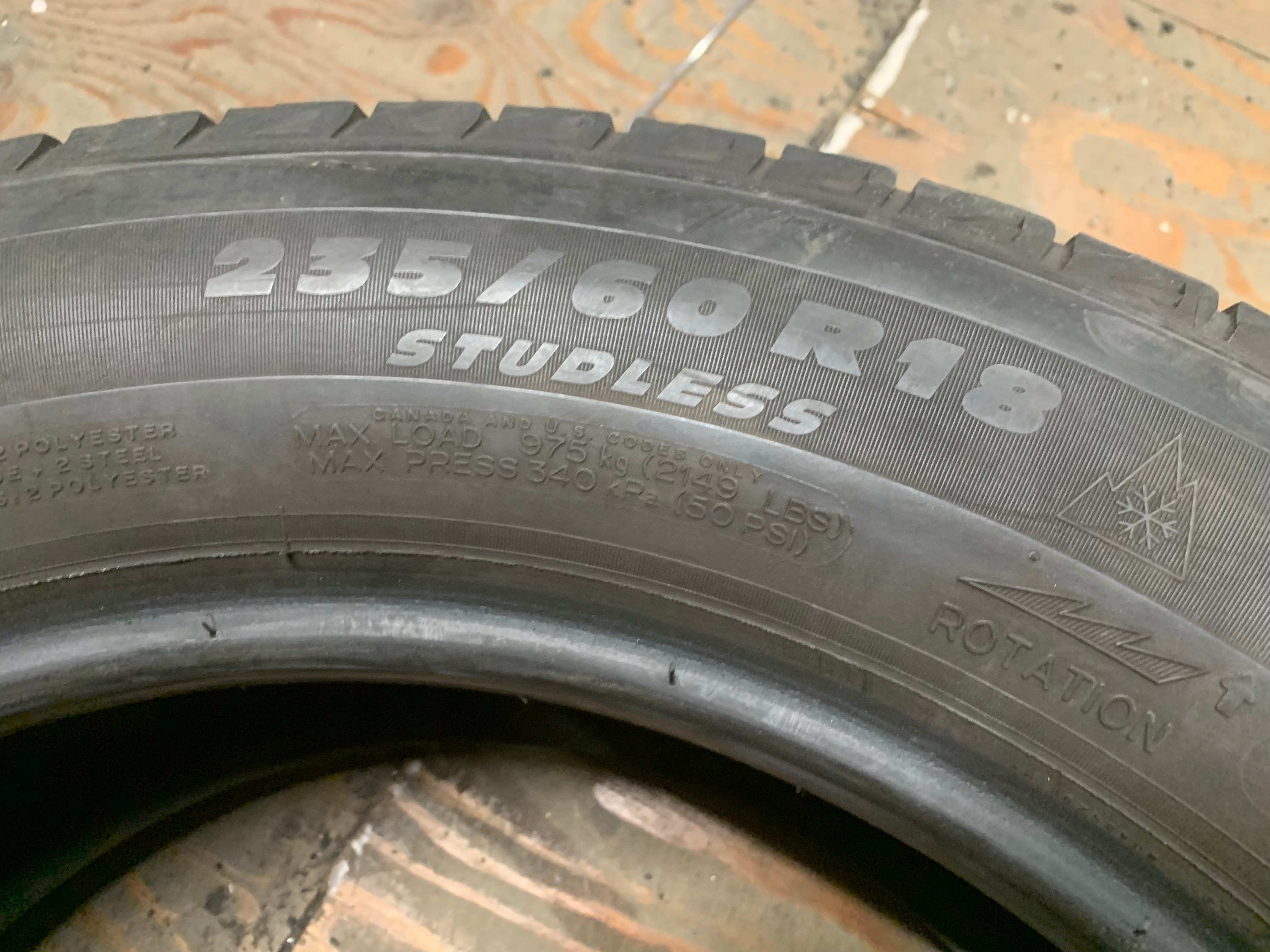 SET of 235/60/18 M+S 107T Michelin Latitude X-Ice 2 with 80% - photo 5