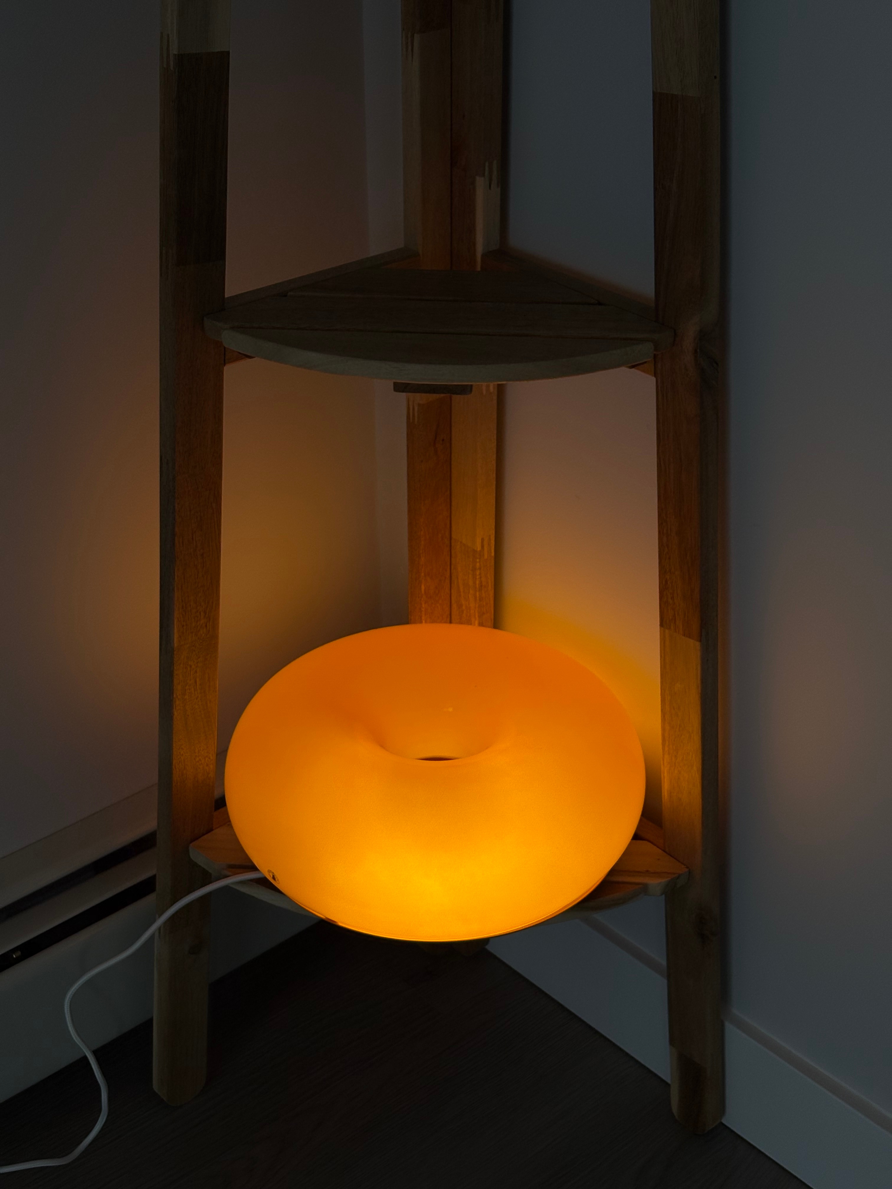 IKEA Orange Glass Round Lamp