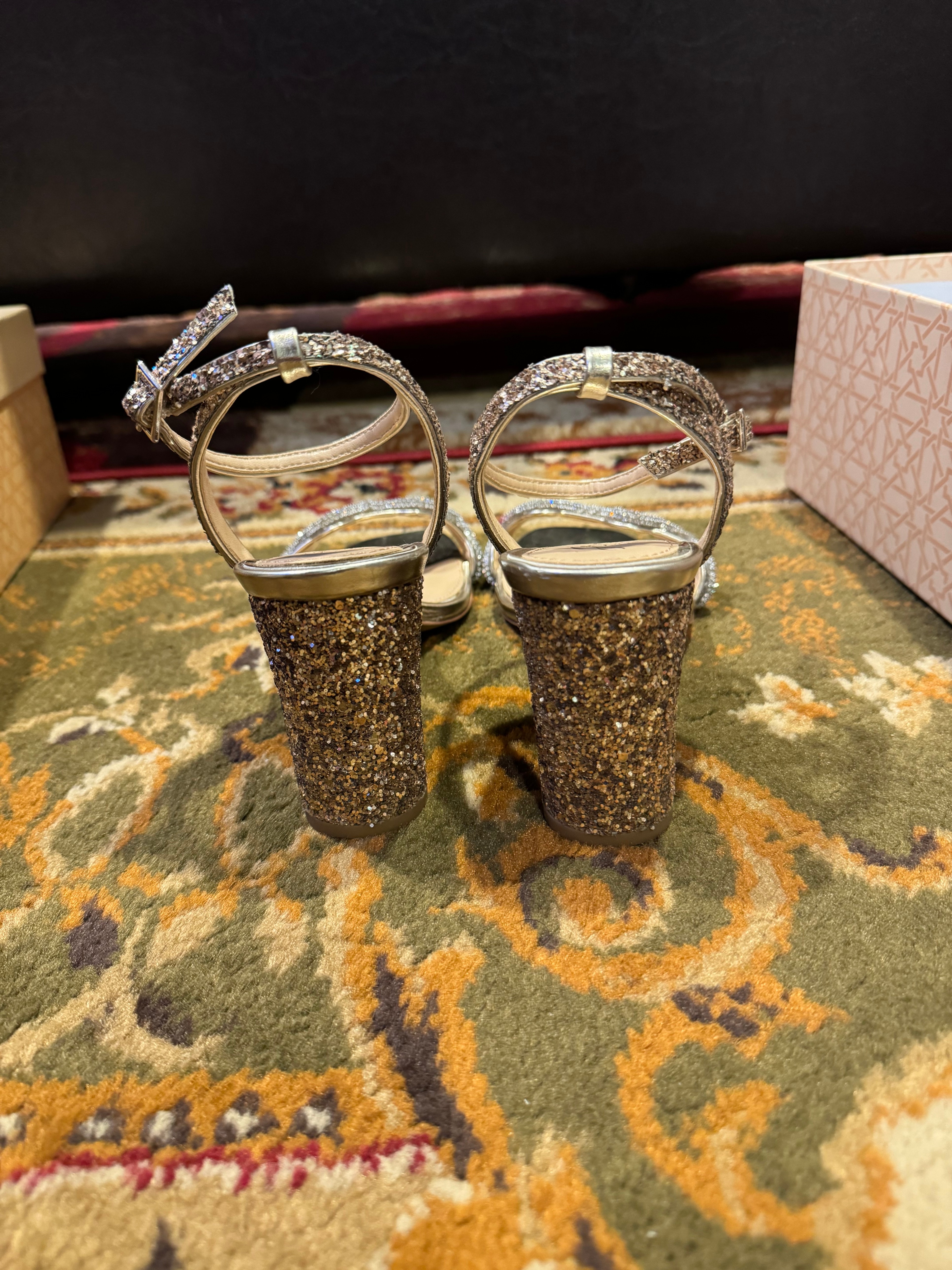 Jewel Badgley Mischka Gem Block Heel Sandals - photo 2