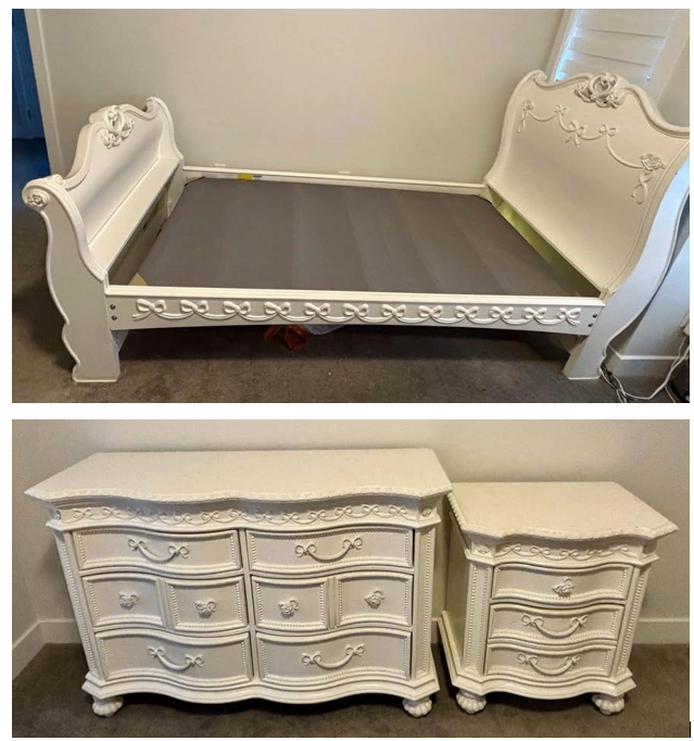 Disney Princess 3pc Bedroom Set – Twin Bed, Dresser, Nightstand