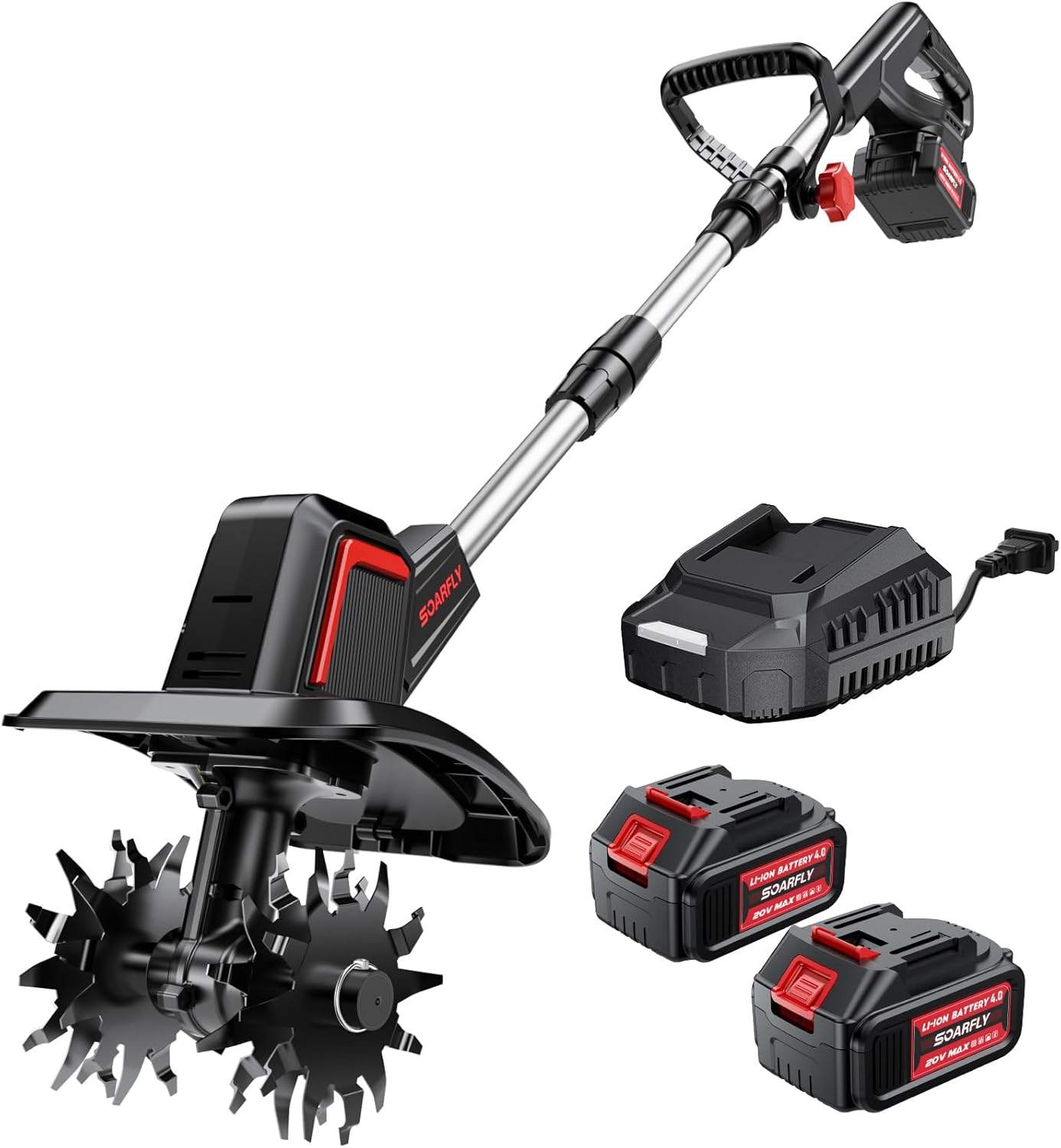 SOARFLY 20V Cordless Tiller Cultivator - Model TC-01