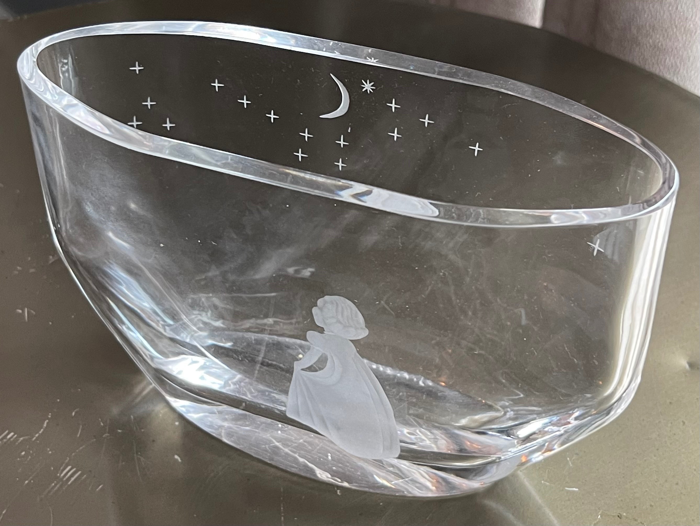 Orrefors "Wish to the Moon" Signed Crystal Vase - photo 2