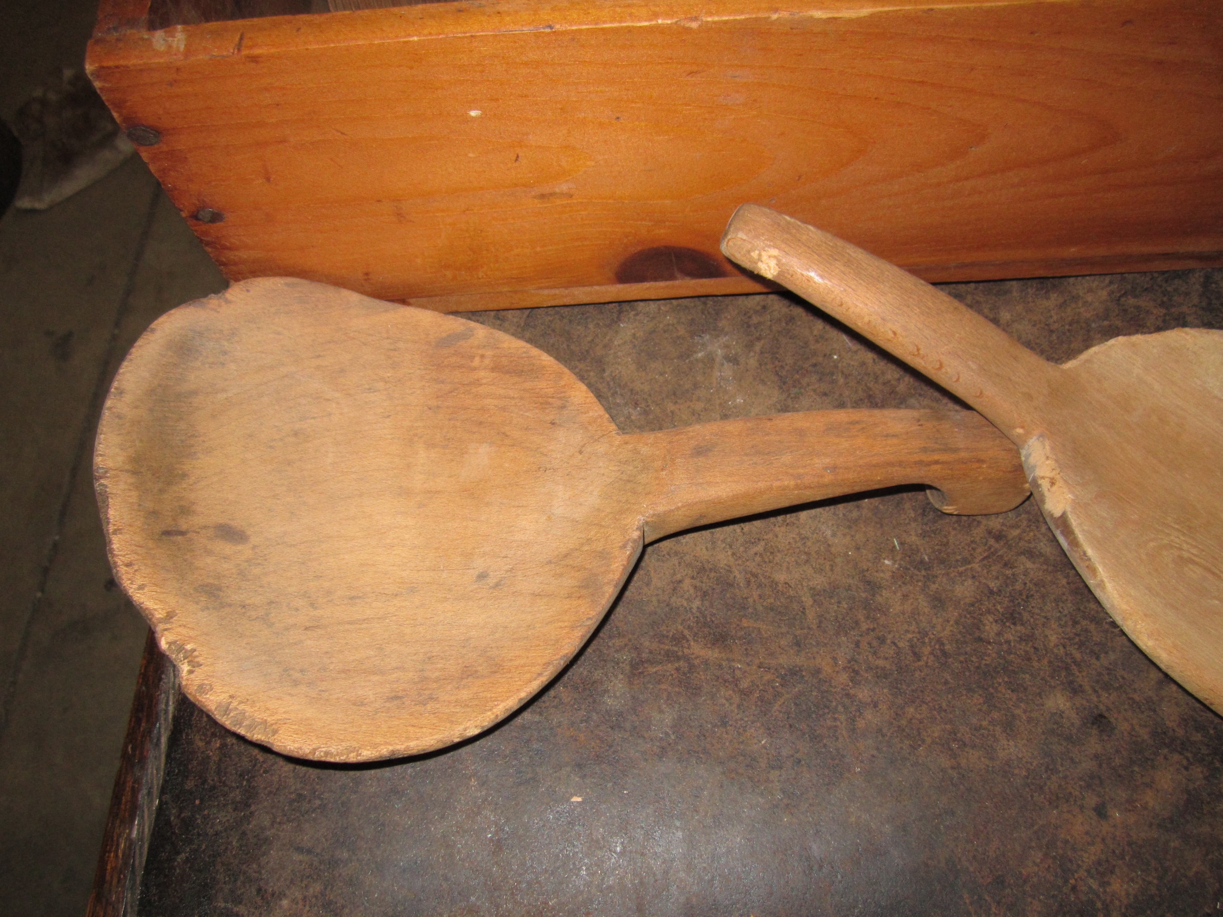 Group of Antique Wooden Utensils with Box - photo 2