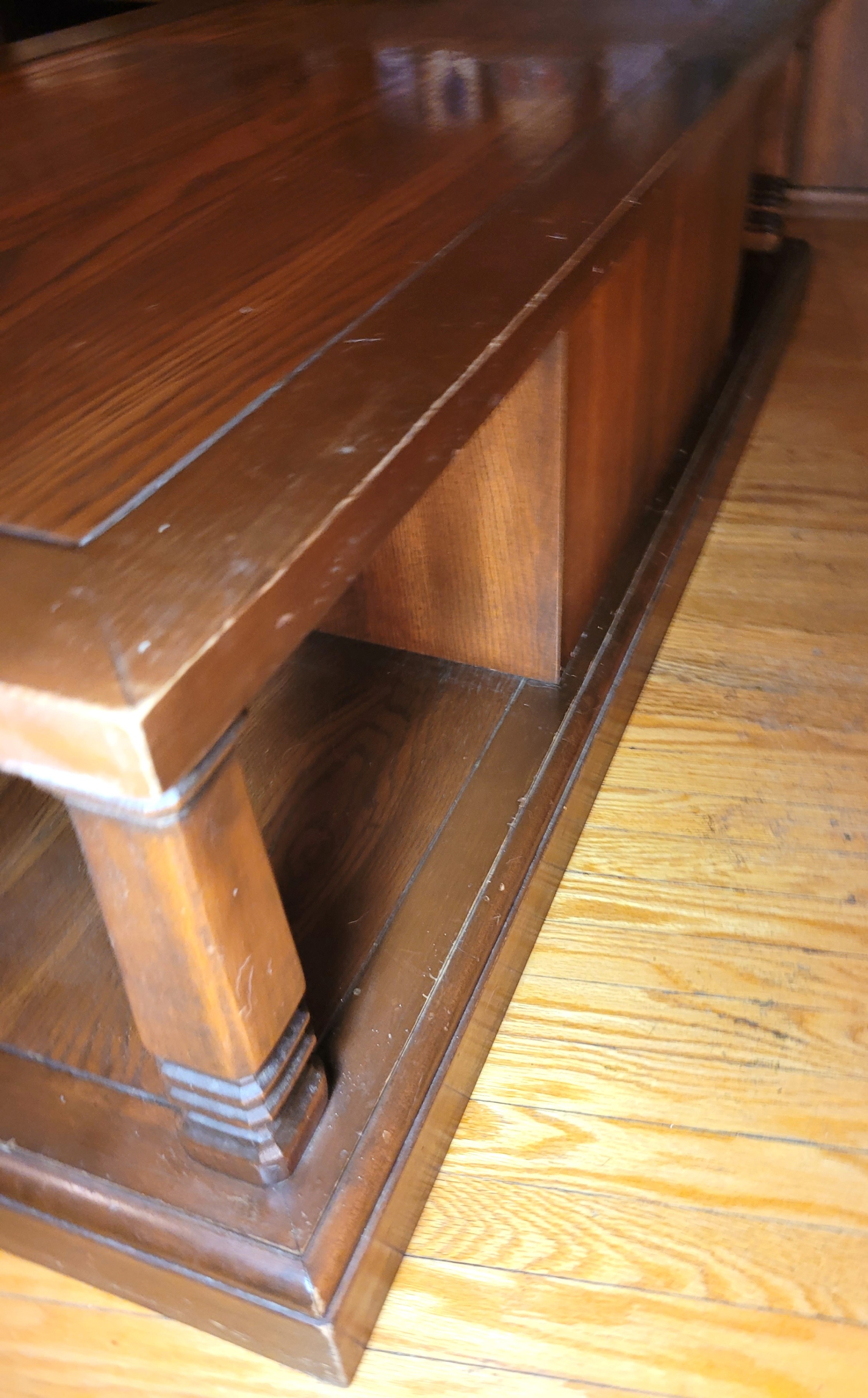 Circa 1960s Wood Coffee Table with Storage Cabinet - photo 3