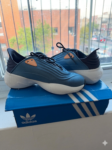 Adidas blue sneakers, size 7.5