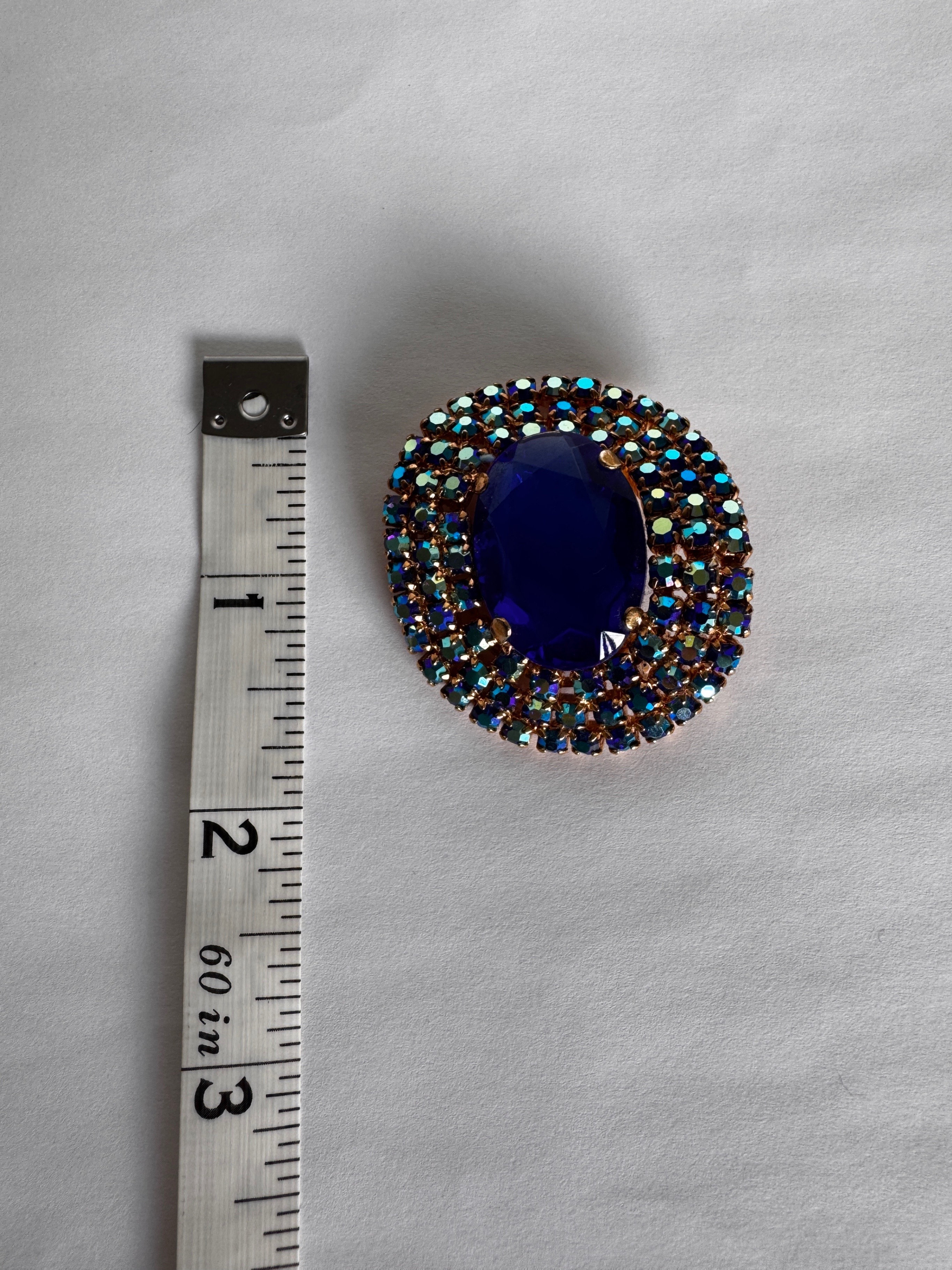 Vintage Blue Stone Brooch