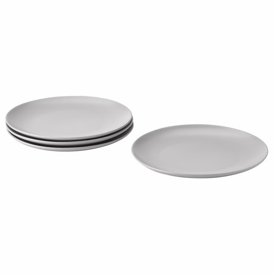 34-piece IKEA FÄRGKLAR Dinnerware Set - Matte Light Gray - photo 2