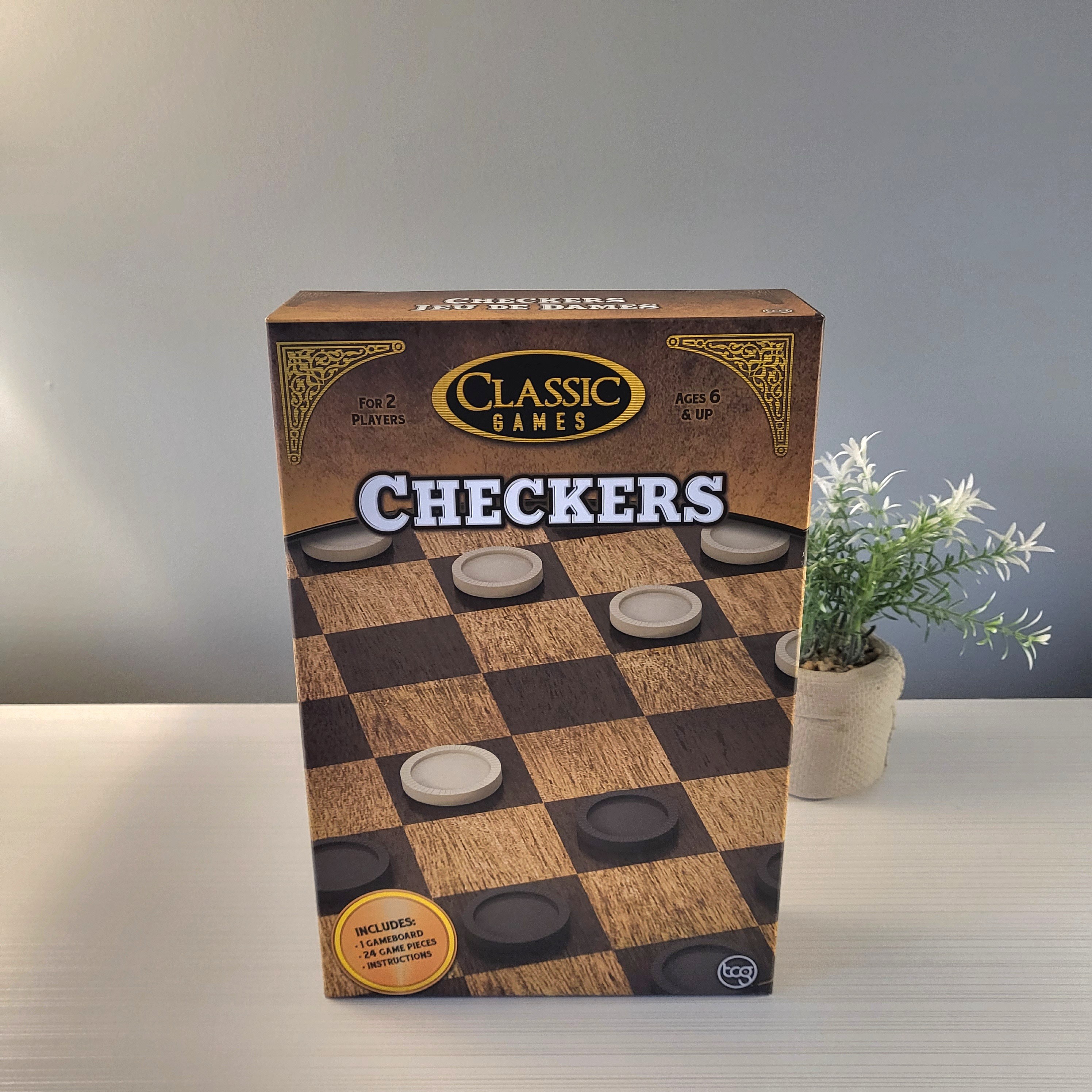 Like New Complete Checkers Board Game Full Set - South Ajax