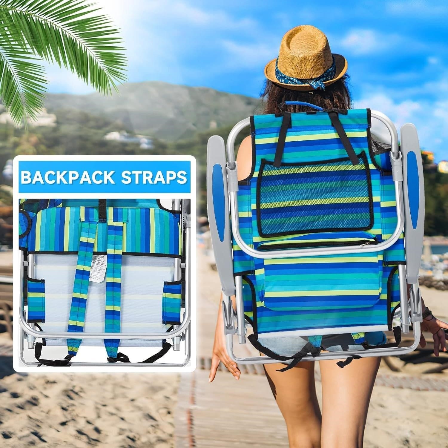 Backpack Beach Chair - Foldable & Lay-Flat - photo 4