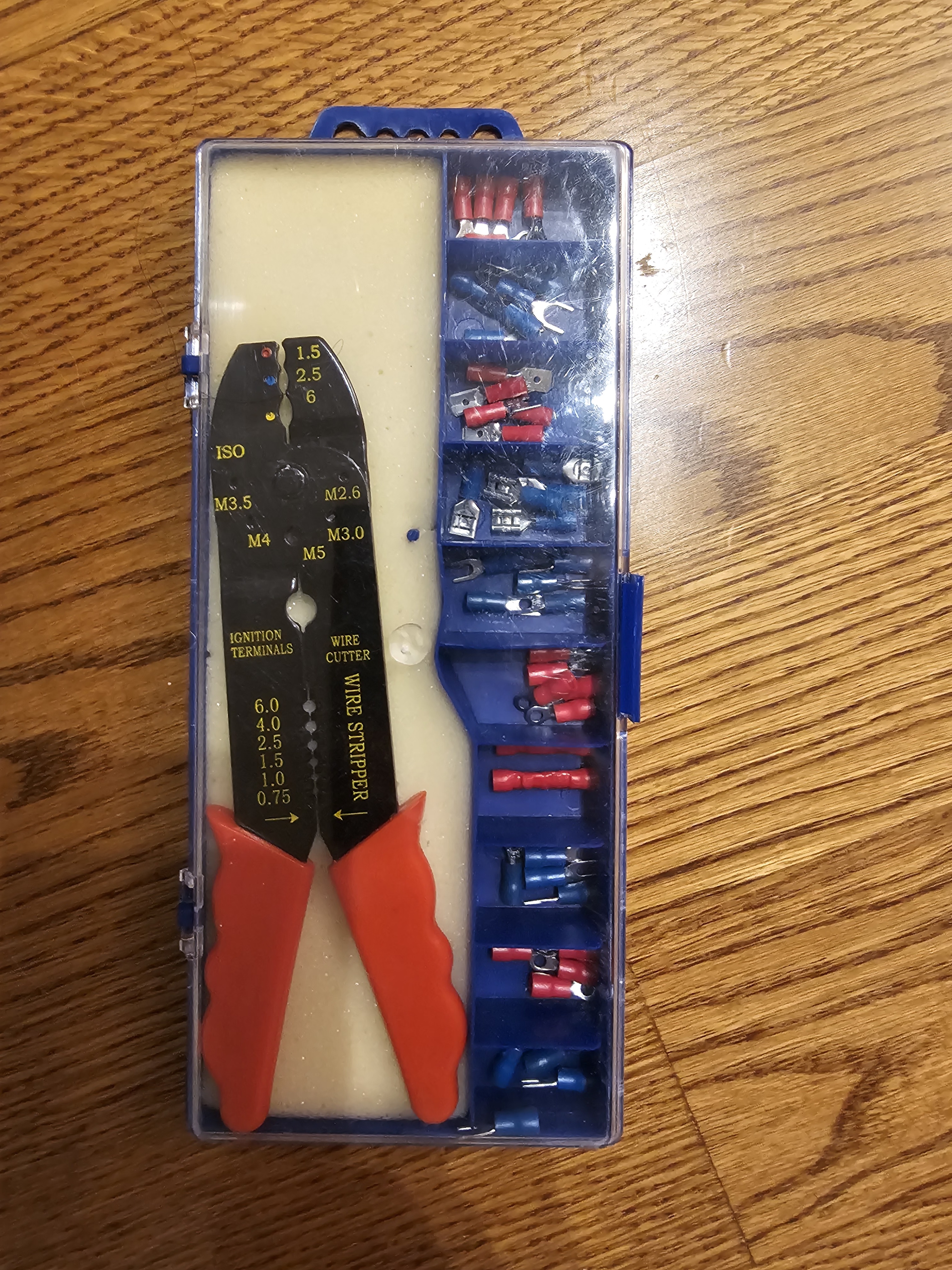Wire Stripper and Crimper Tool Kit with Terminals