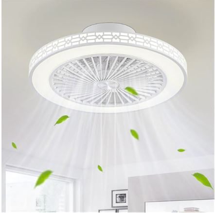 Ceiling Fan with Lights and Remote 19" Bladeless Ceiling Fan