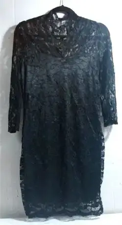 New - BKMGC Lined Black Sheer Lace Dress $10