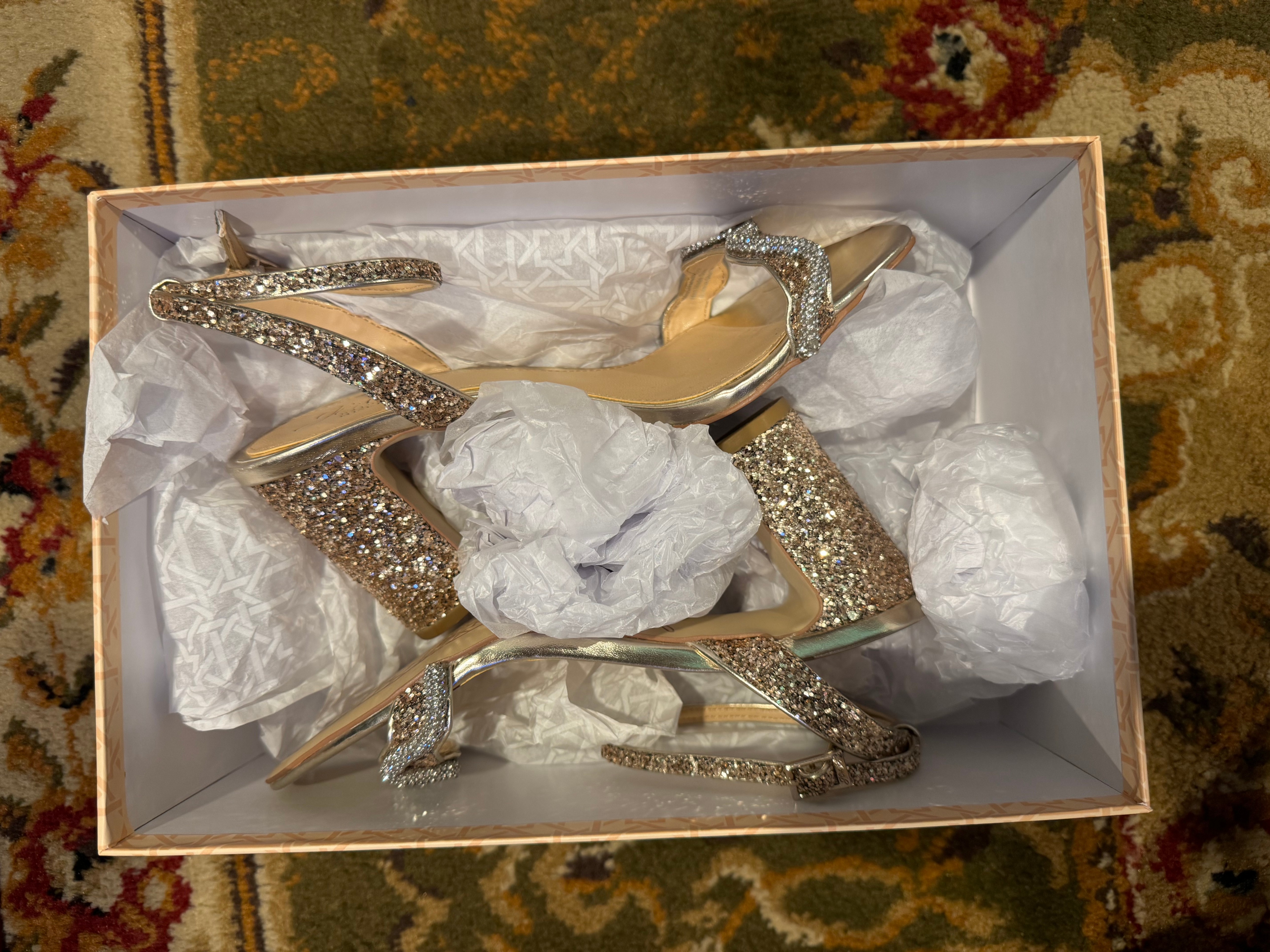 Jewel Badgley Mischka Gem Block Heel Sandals - photo 3