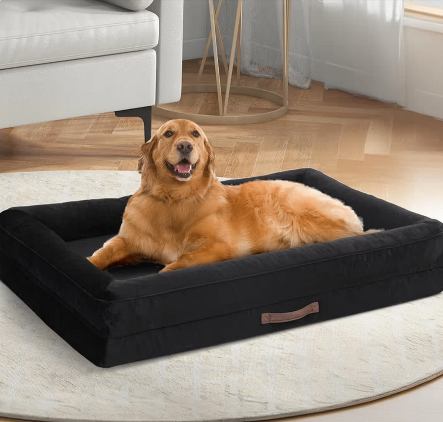 Black Dog Bed Cover + Inflatable Dog Bed (New)
