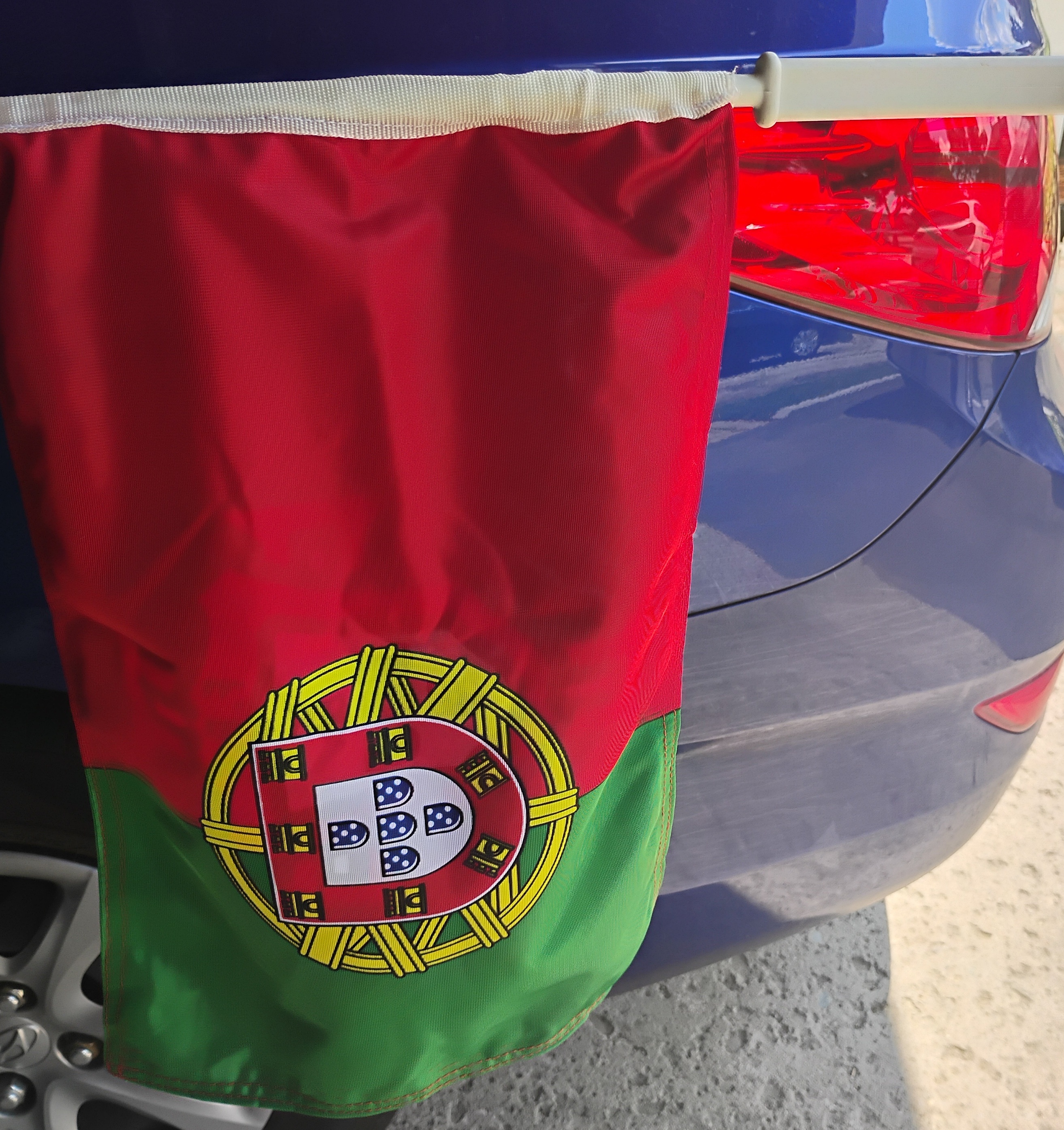 Portugal Dual Sided Flag- Country/Team Version With Car Pole