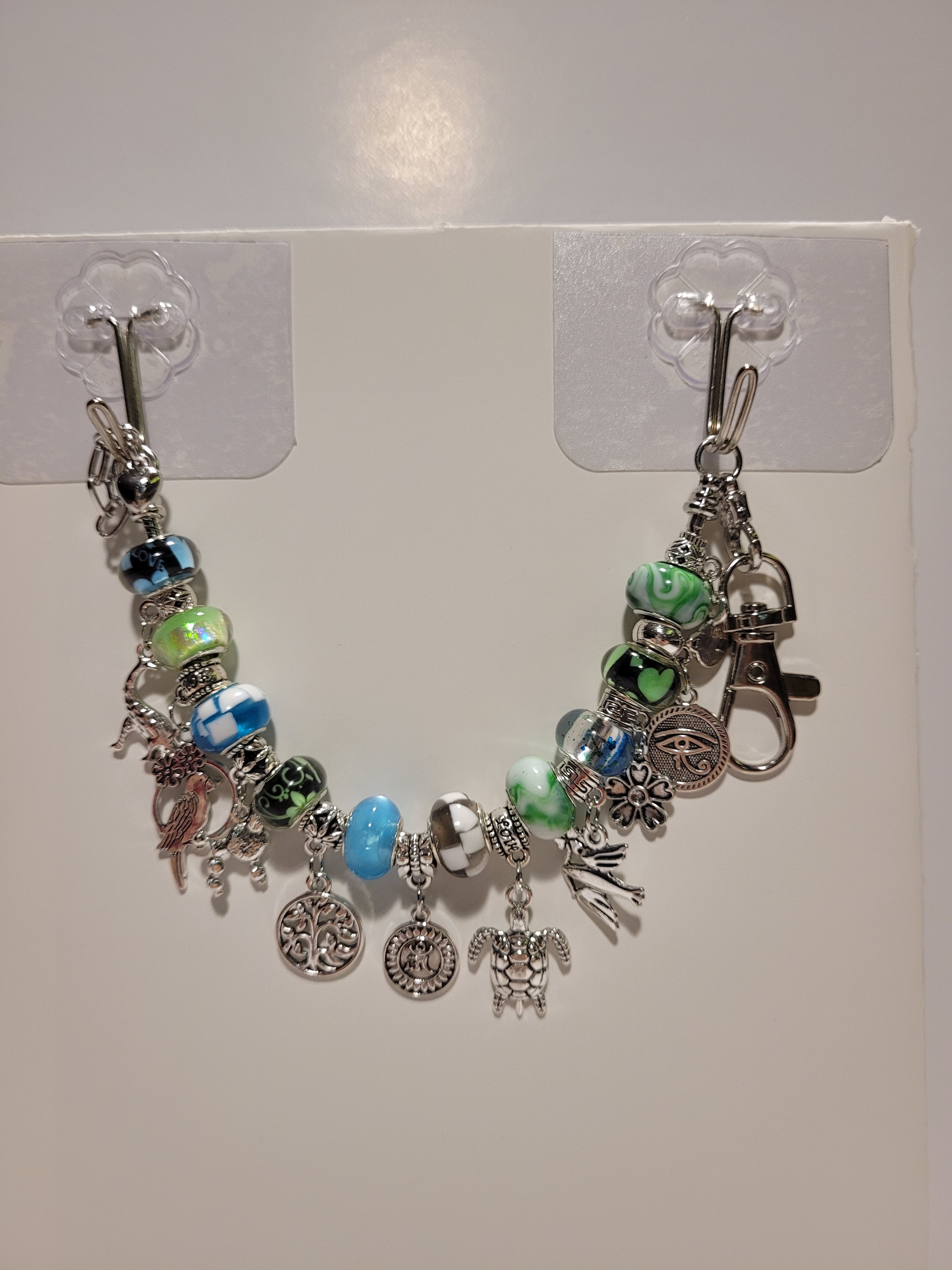 Handmade Beaded Charm Keychain - photo 2