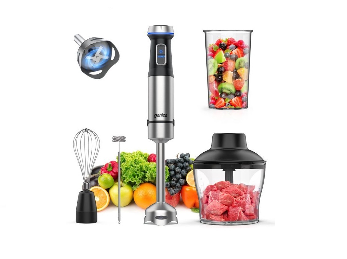 New Ganiza 1000W Hand Blender with 15-Speed Control & Turbo Mode