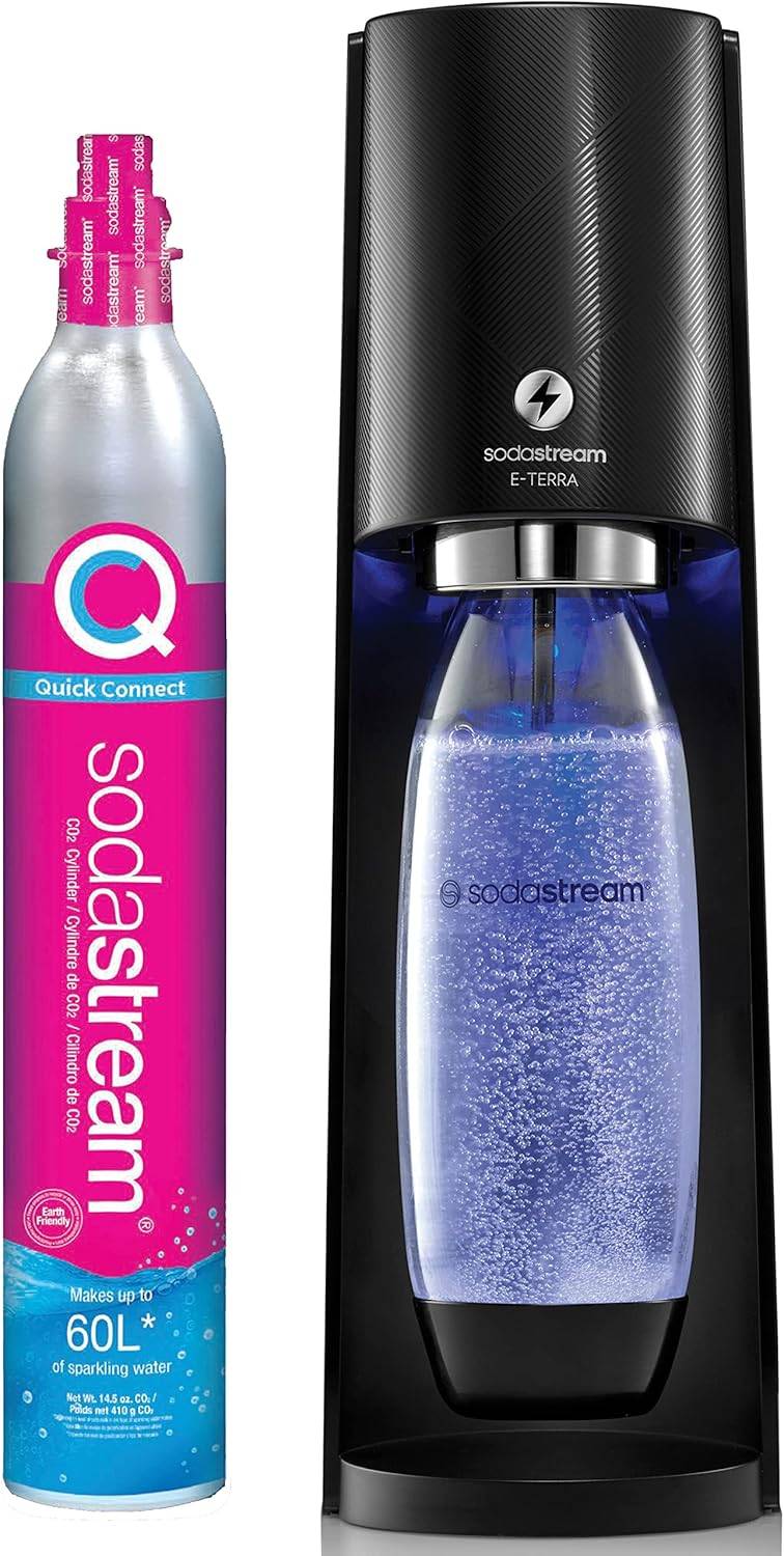 SodaStream E‑TERRA Sparkling Water Maker – With CO₂