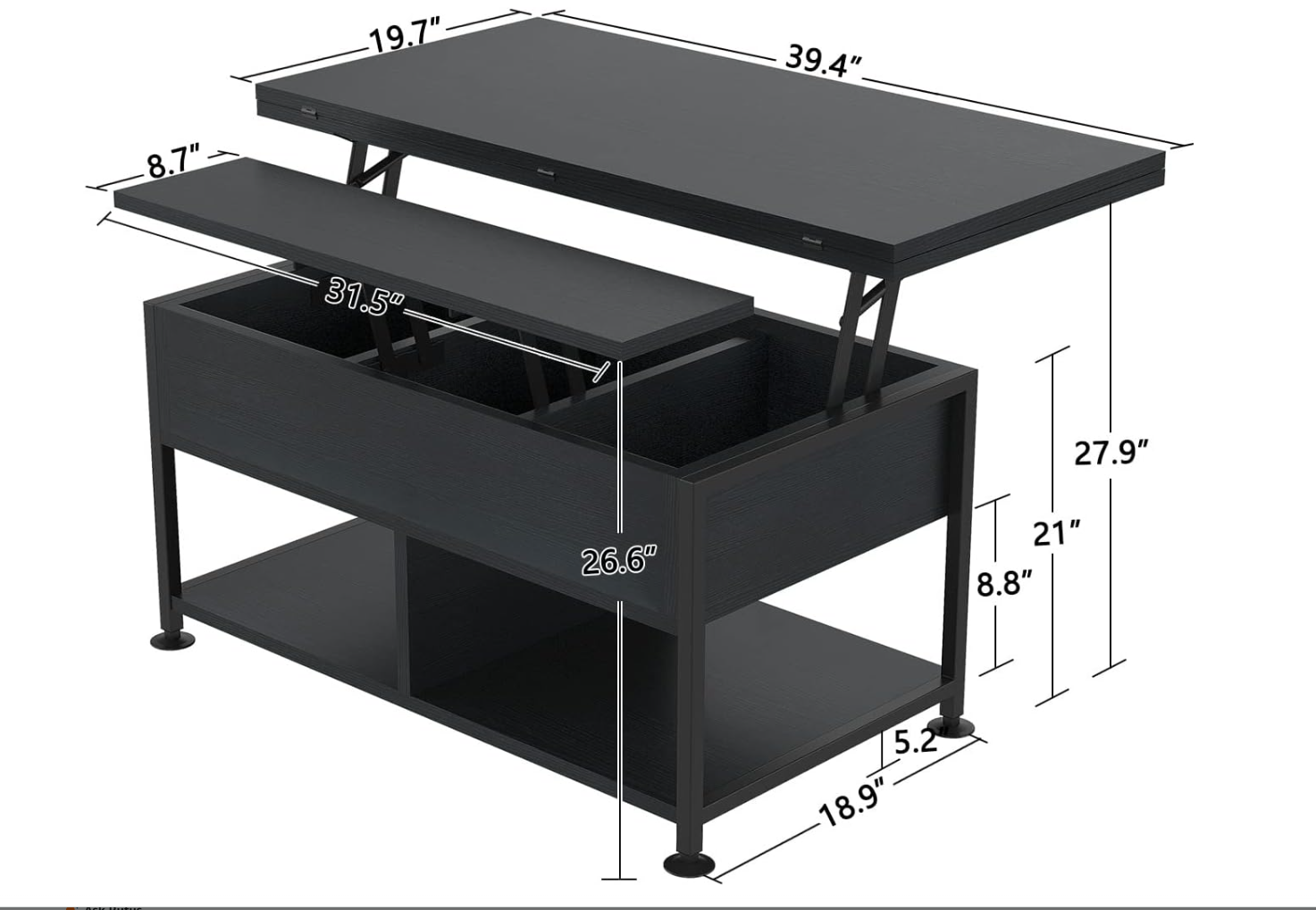 Lift Top Coffee Table - photo 2