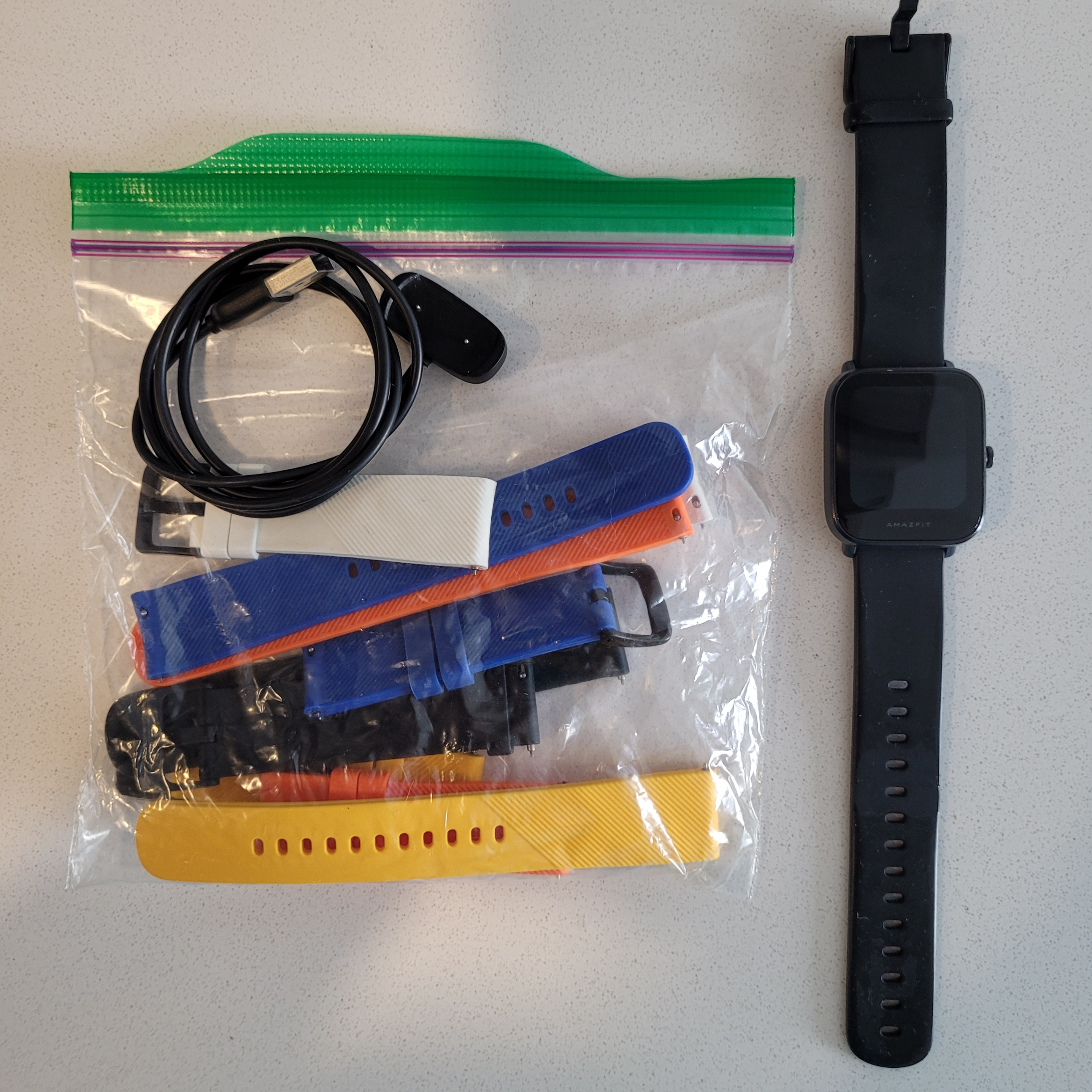 SMARTWATCH AMAZFIT BIP U PRO BLACK + FREE COLORFUL WRISTS