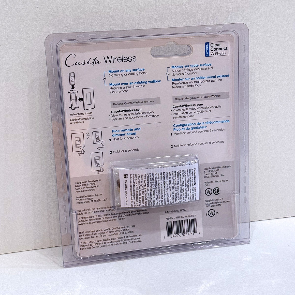 Lutron Caseta Pico Wall-Mounting Kit, PJ2-WALL-WH-L01C - photo 2