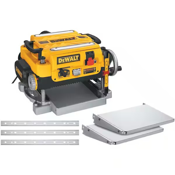 DEWALT Planer 15 Amp 13 in. with (3) Knives, In/Out Tables
