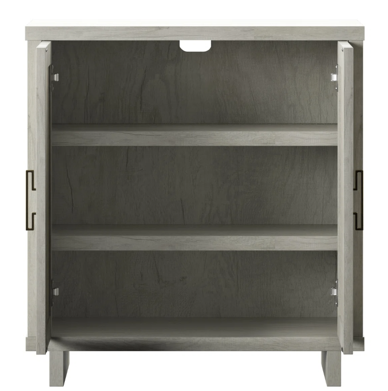 Grey Wash Accent Cabinet with Cane Doors - New in box - photo 3