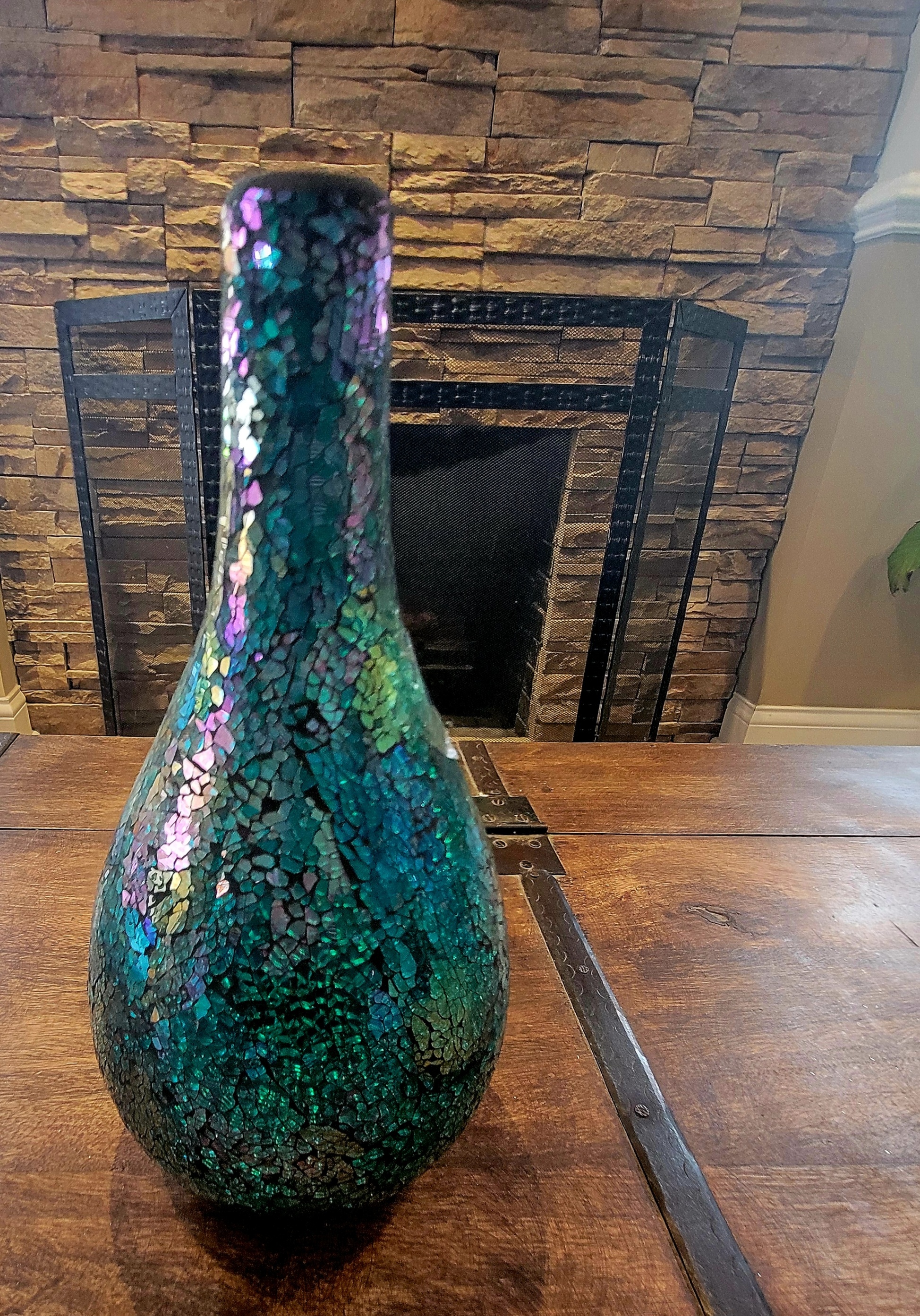 Boho Chic Mosaic Glass Vase $15 - photo 2