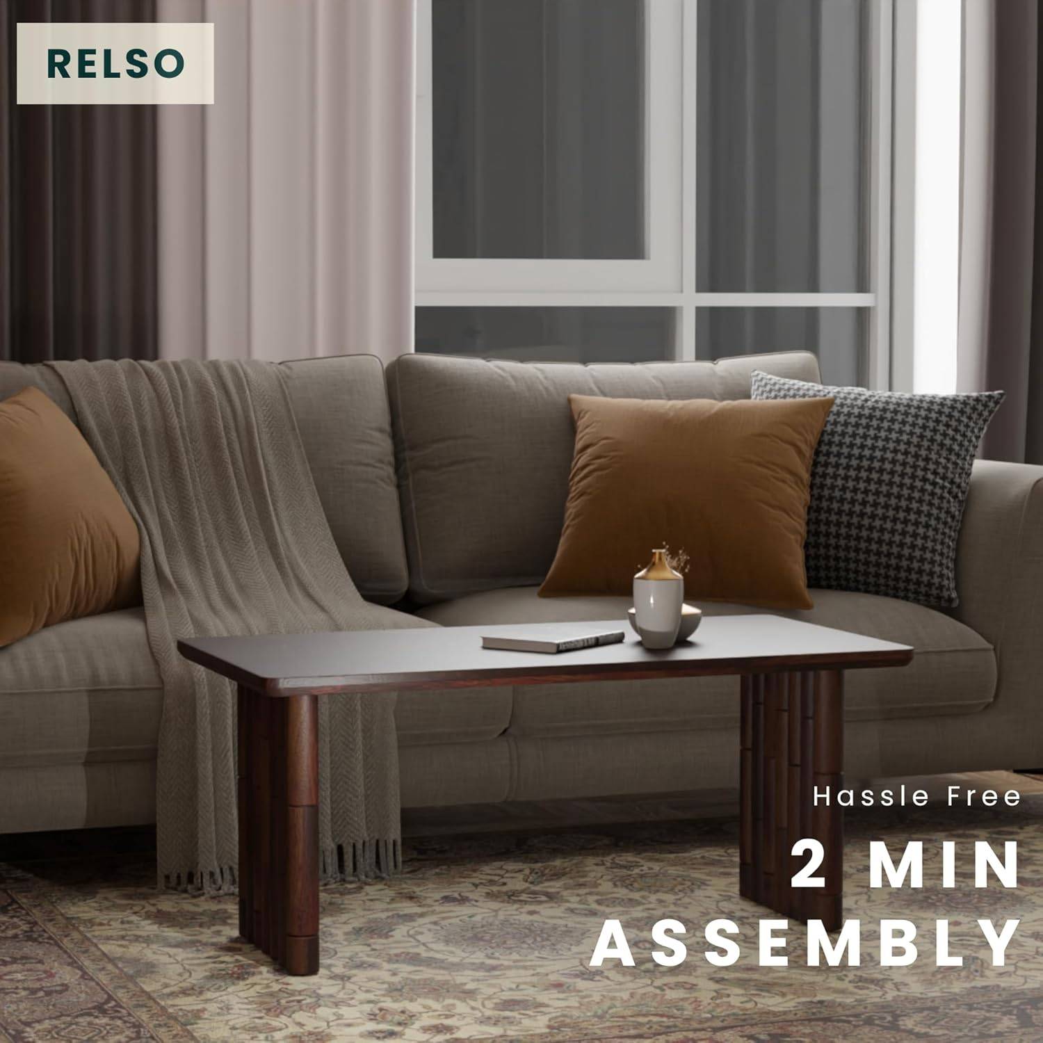 Relso Solid Mango Wood Coffee Table (New in box) - photo 3