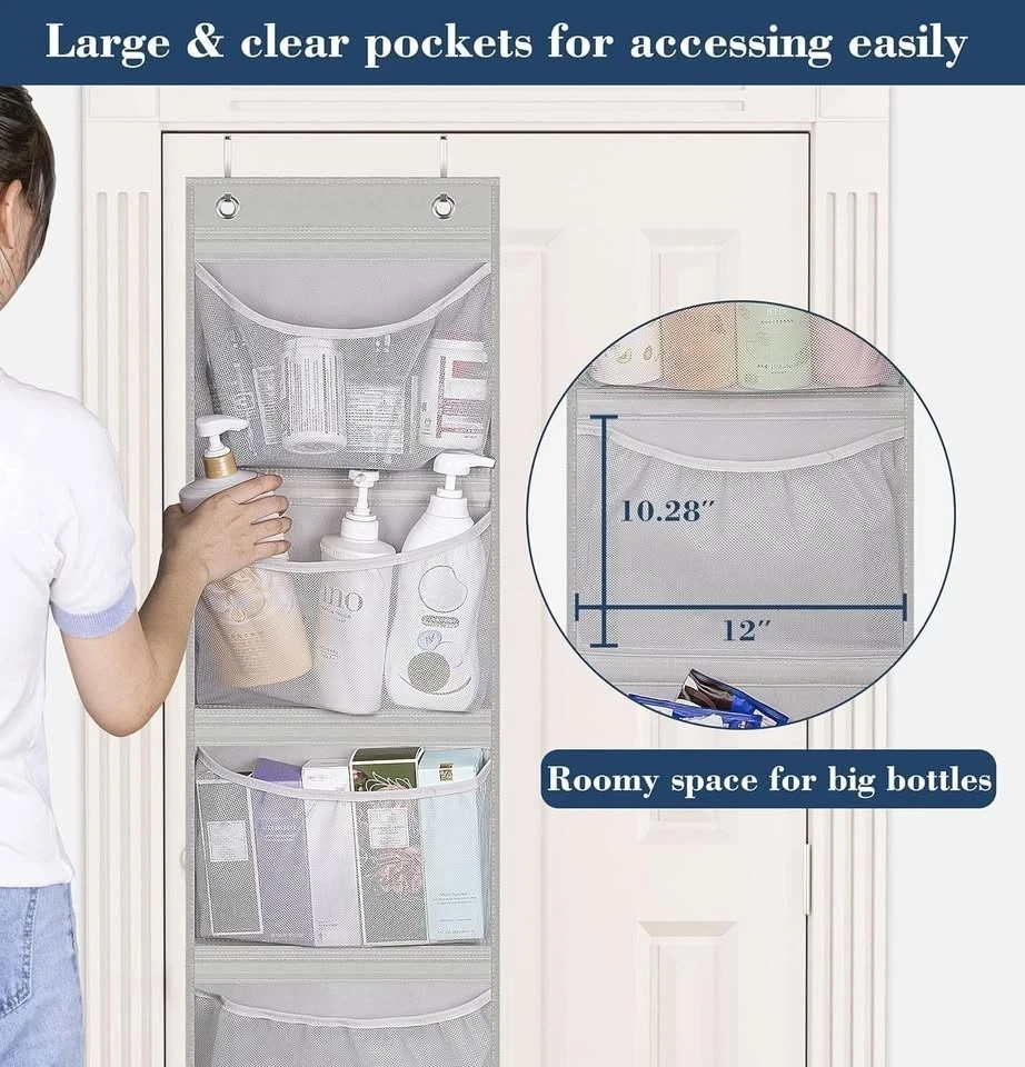 2 Over Door Organizers, Closet Storage with 5 Pockets - photo 3