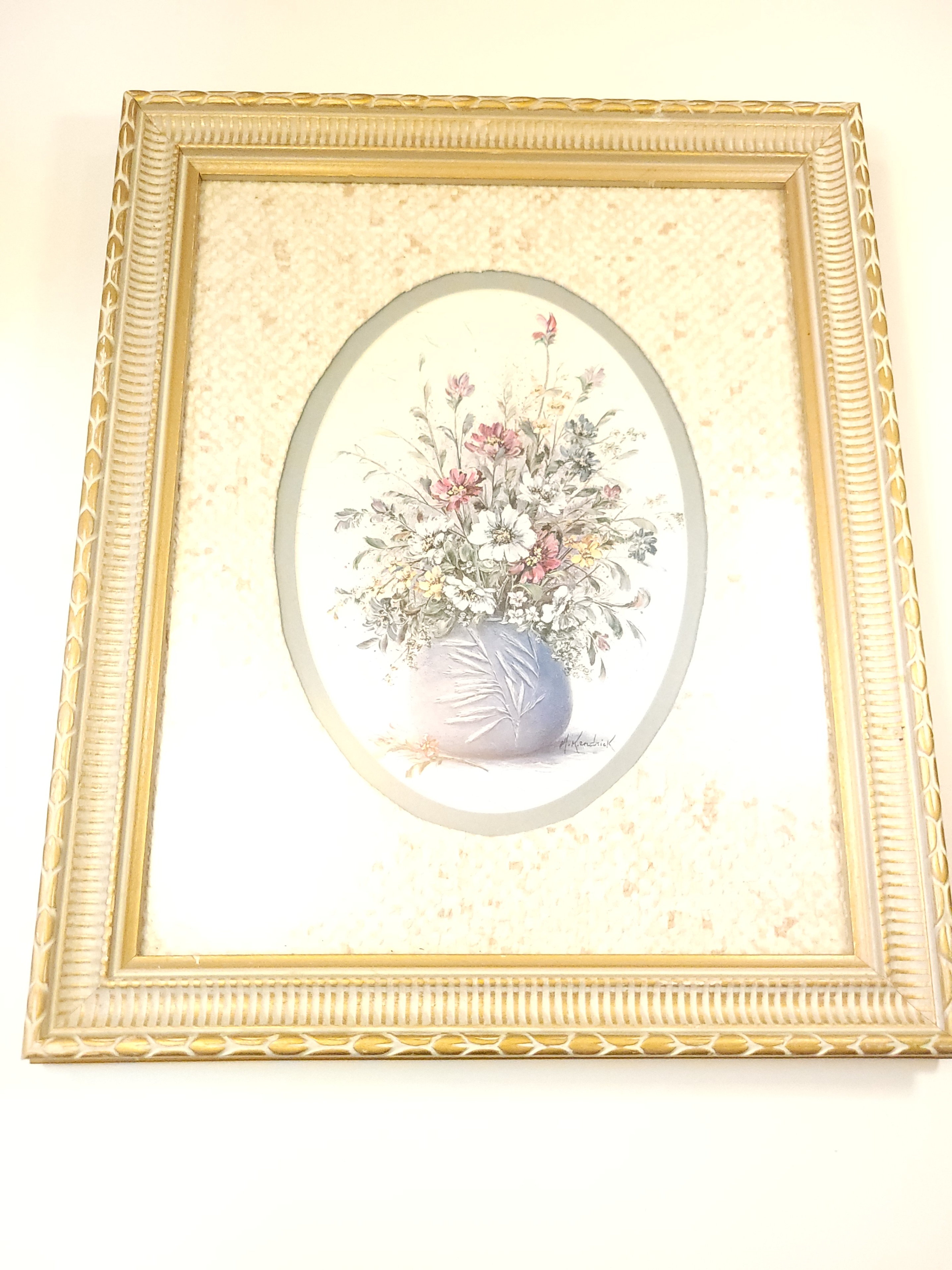 Mary Kendrick Canadian Artist Framed Print Wildflowers in Blue - photo 2
