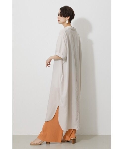 Azul by Moussy Oversized Shirt Dress Minimalist Japanese Style - photo 2