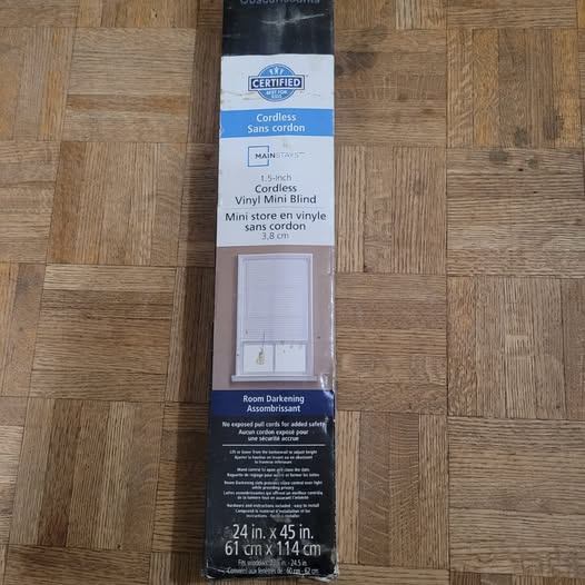 Mainstays cordless vinly mini blinds