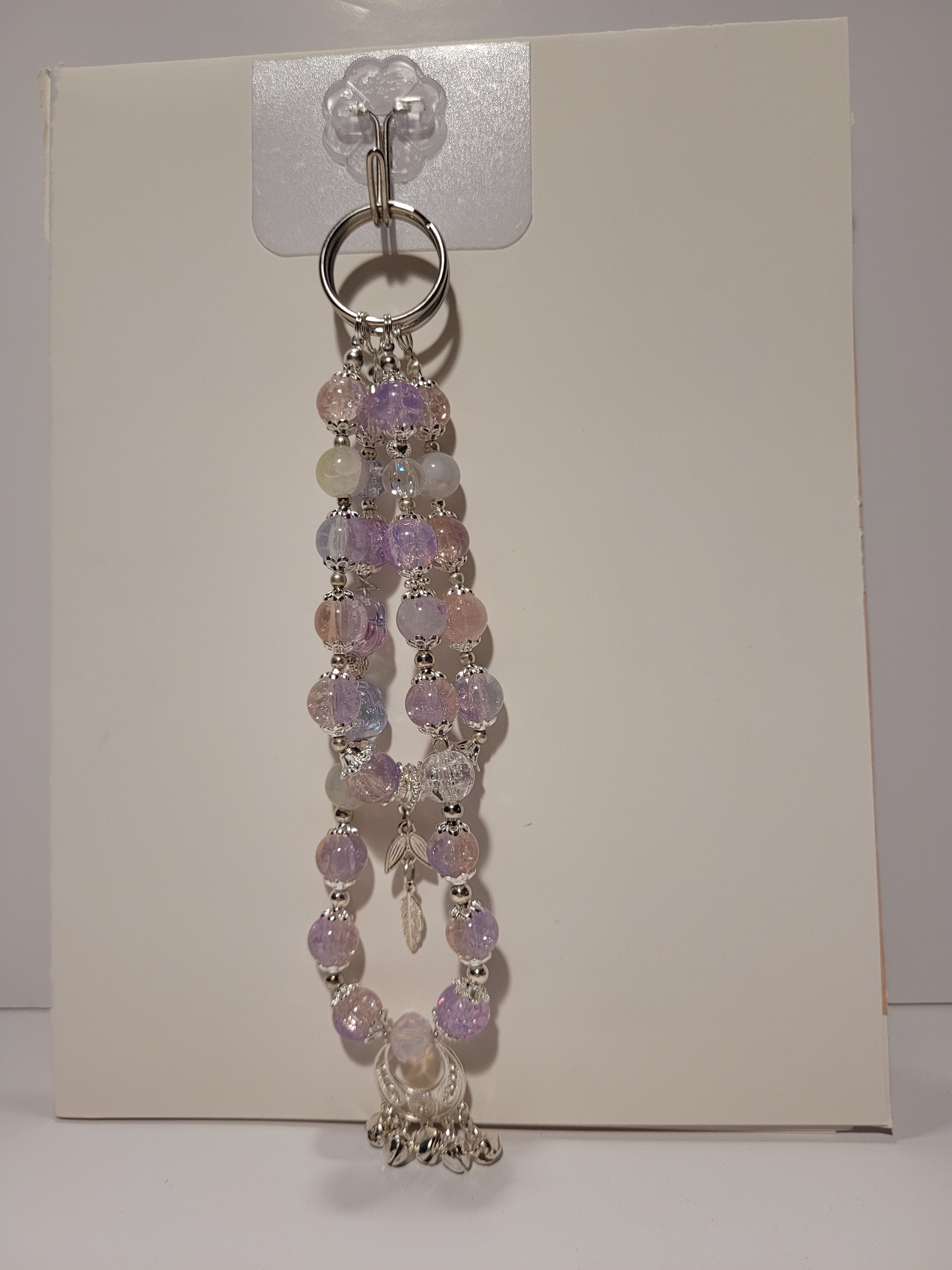 Handmade Beaded Keychain - Pastel Colours - photo 2