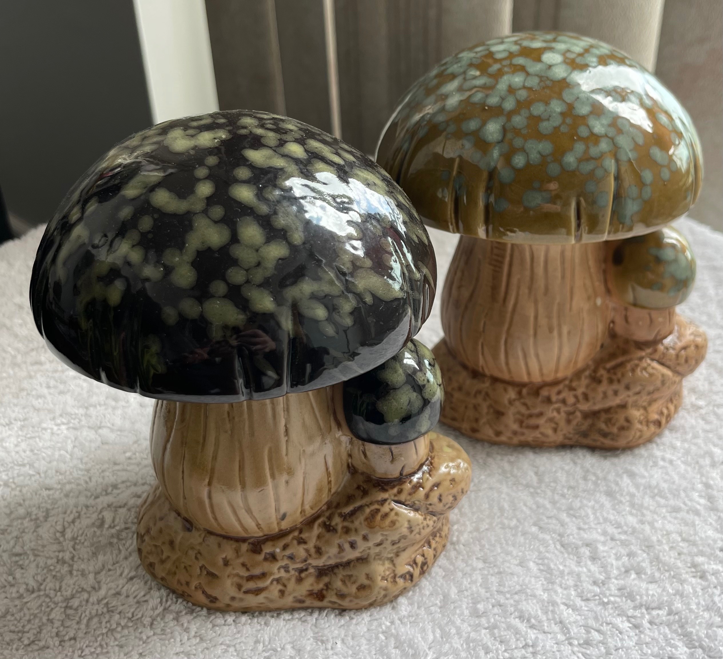 Vintage 5.5" Ceramic Mushroom Figurines (Set of 2) - photo 2