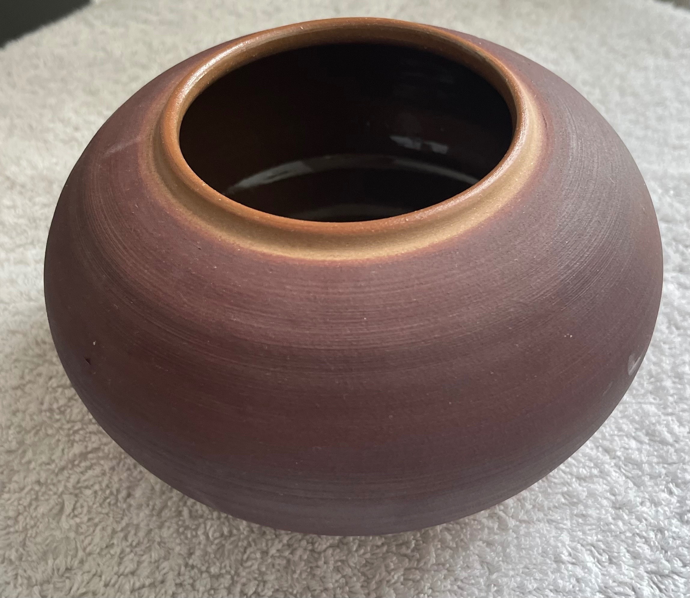 Ghita Levin Signed Wood-Fired Stoneware Bowl