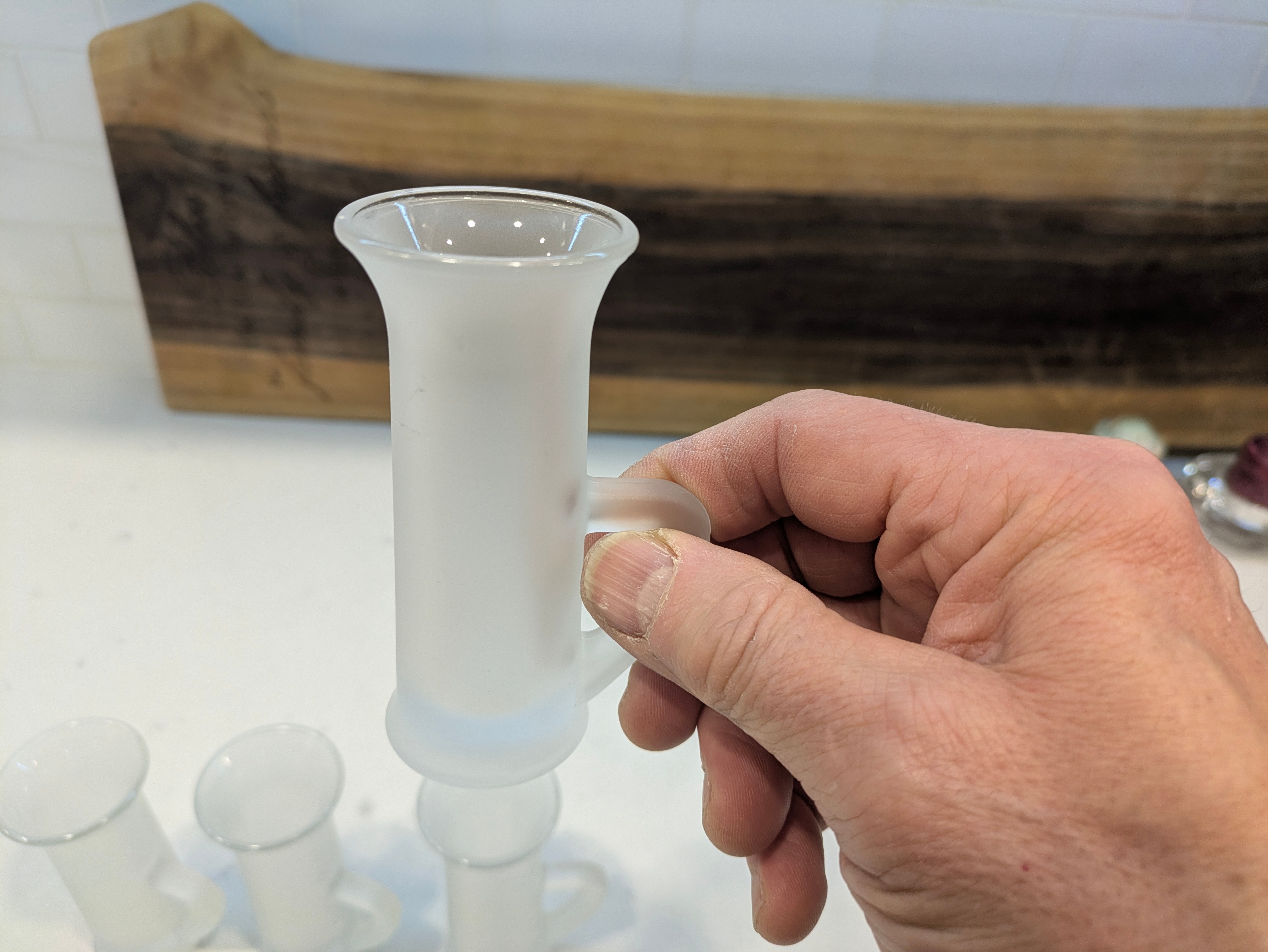 Set of 6 Frosted Glass Shot glasses - photo 3
