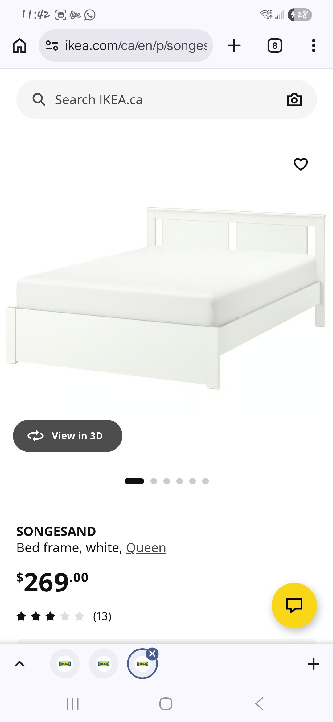 IKEA SONGESAND Queen Bed Frame + 2 Storage Drawers – Like New - photo 3