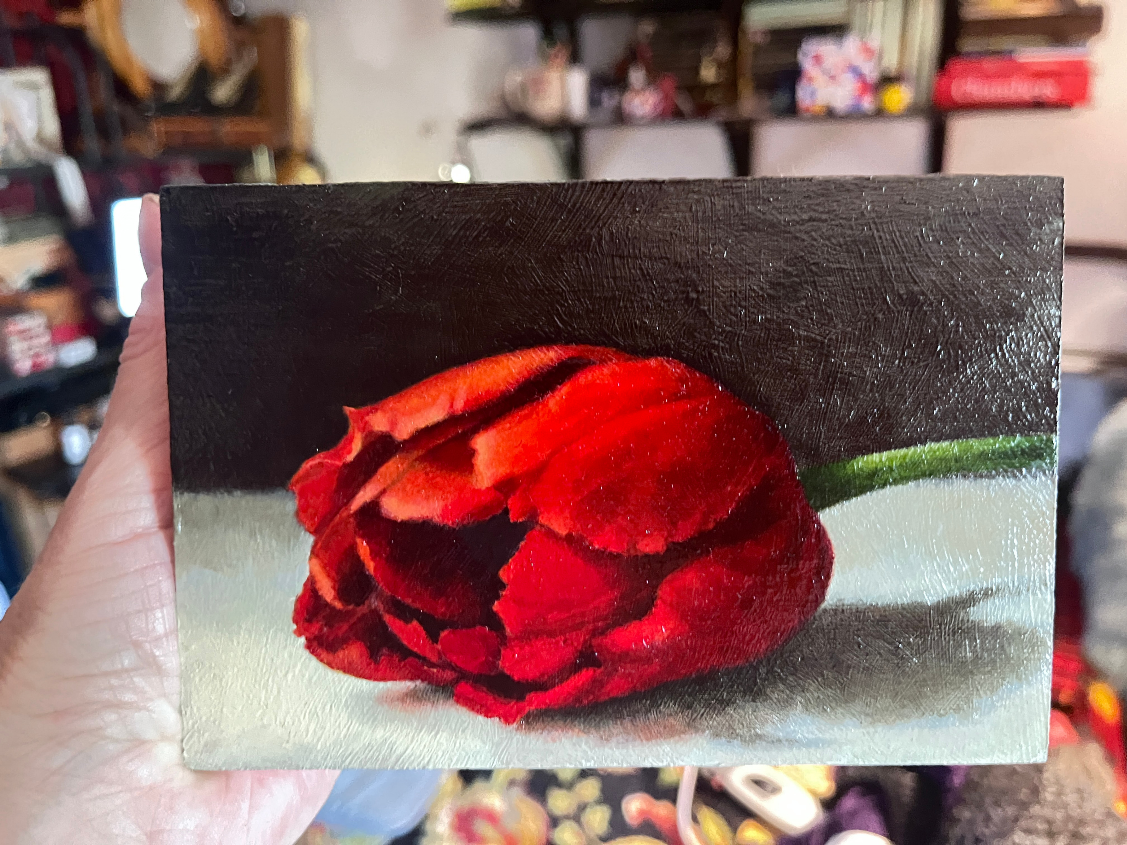 Original Oil Painting | Red Tulip