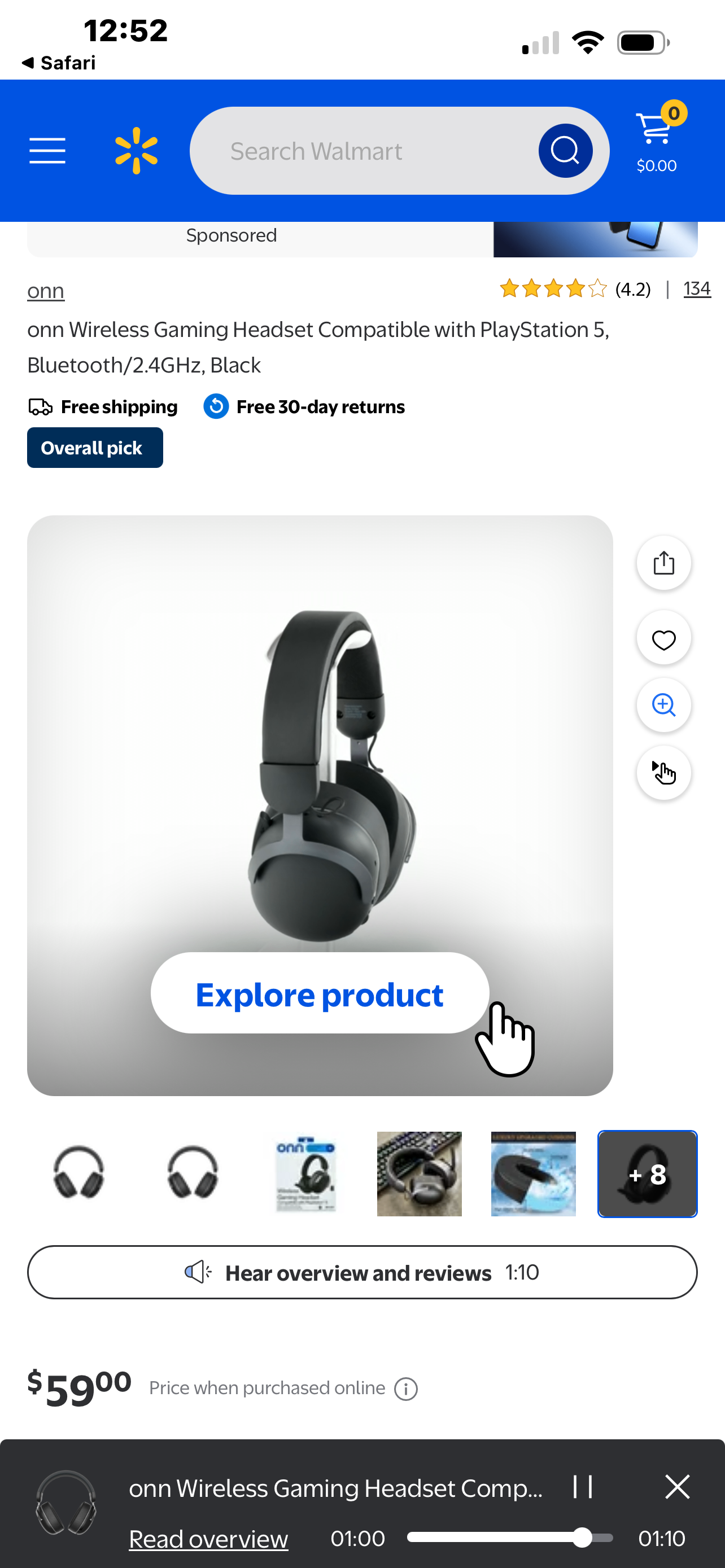 onn Wireless Gaming Headset - photo 3