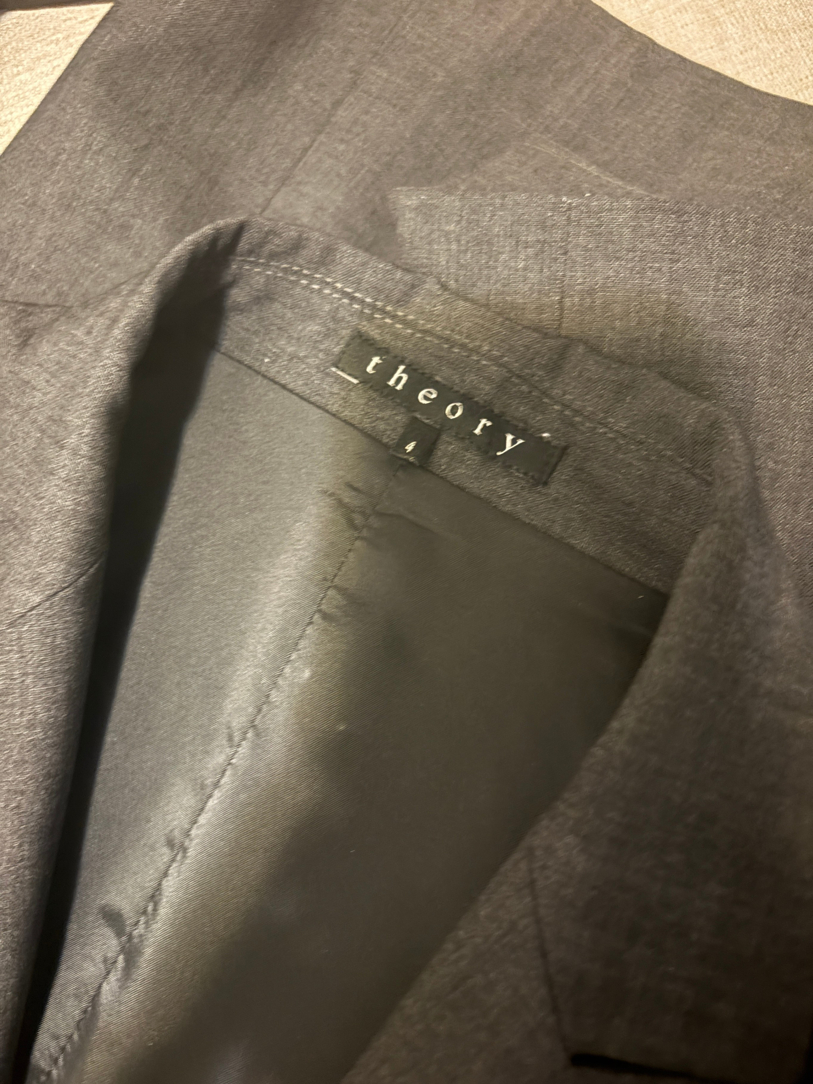 Theory Nichelle Grey Wool Blend Blazer Jacket Size 4 Office - photo 5