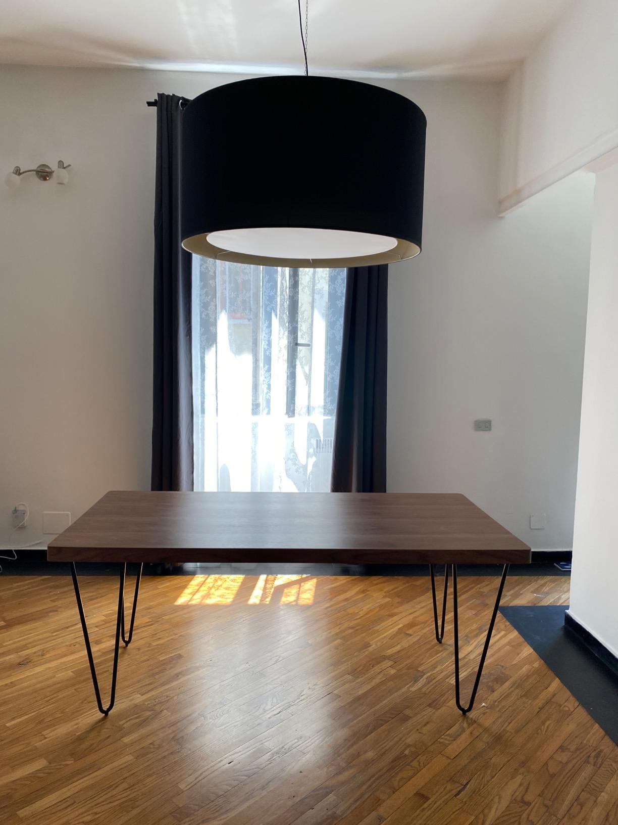 Wood Dining Table with Black Hairpin Legs (New in box) - photo 4