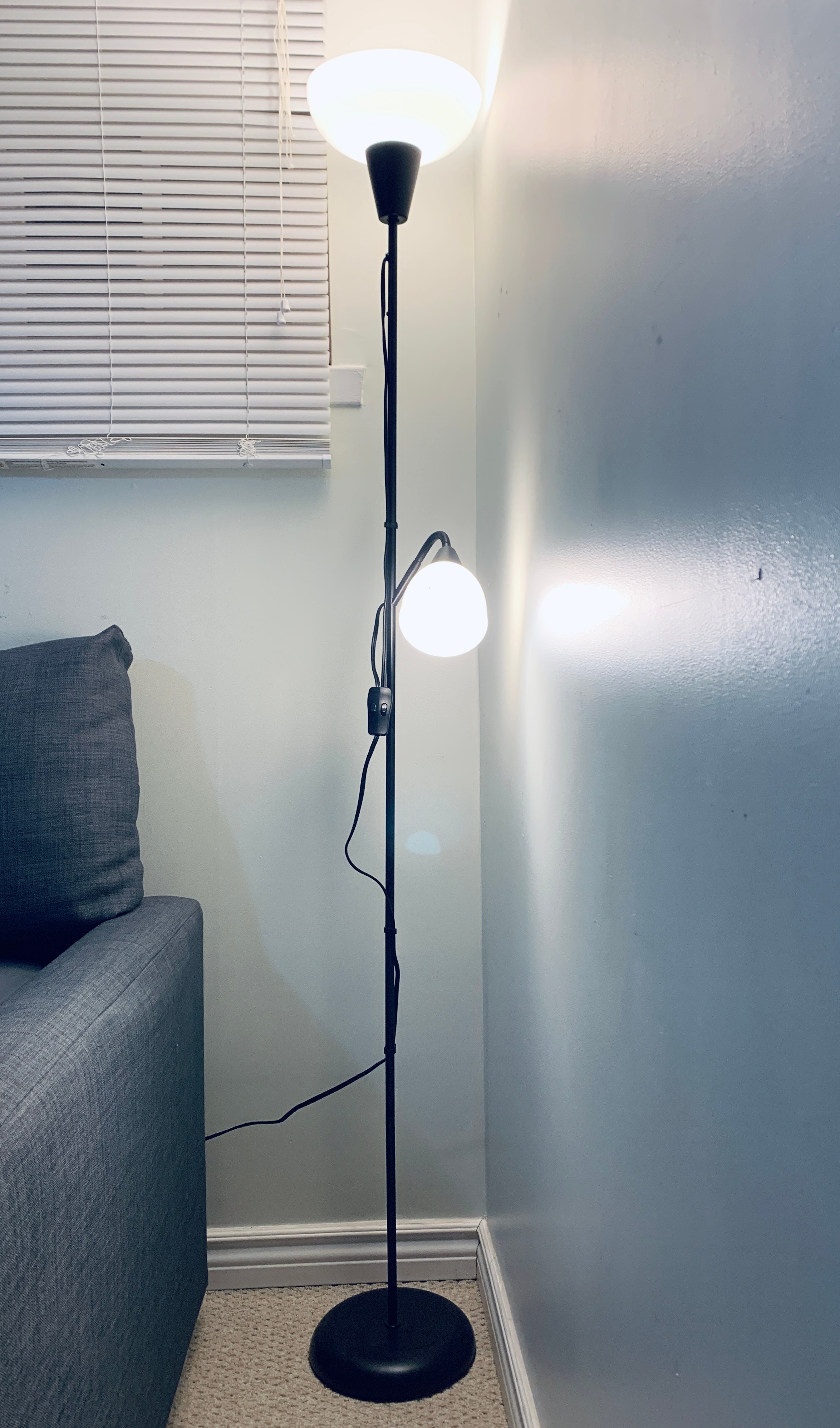 TÅGARP Floor uplighter/reading lamp, black/white - photo 3