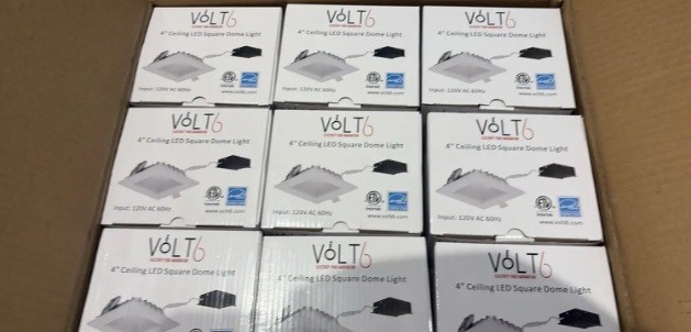 VOLT6 4" Ceiling LED Square Dome Light - 12W Dimmable - photo 2