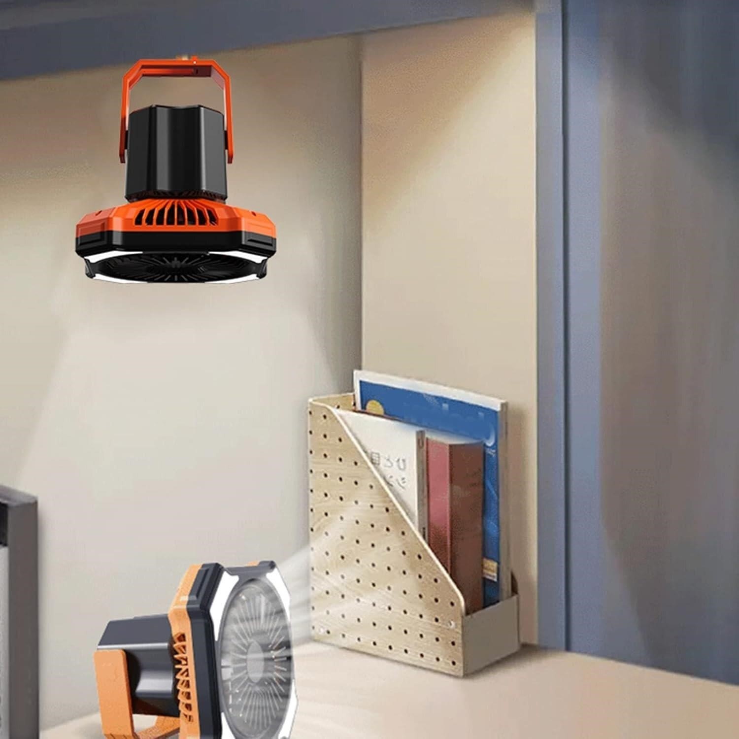 Portable Outdoor Fan with LED Light & Remote - photo 2