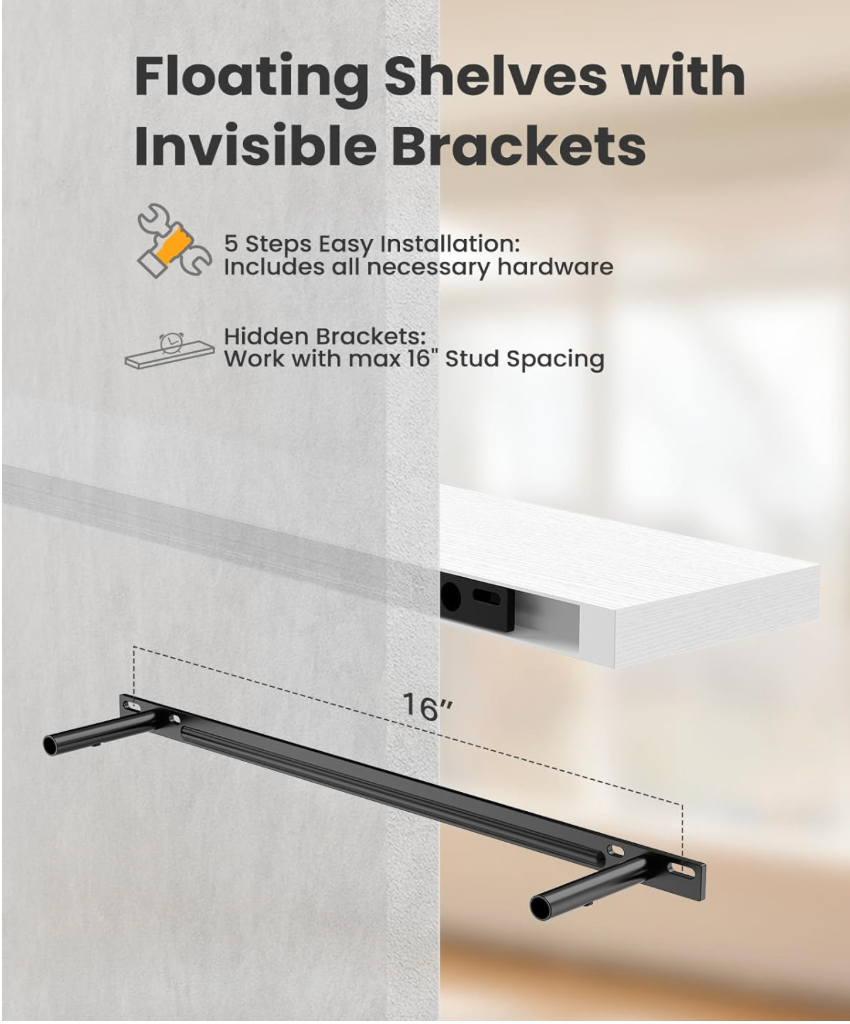 Floating Shelves with Invisible Brackets - photo 4