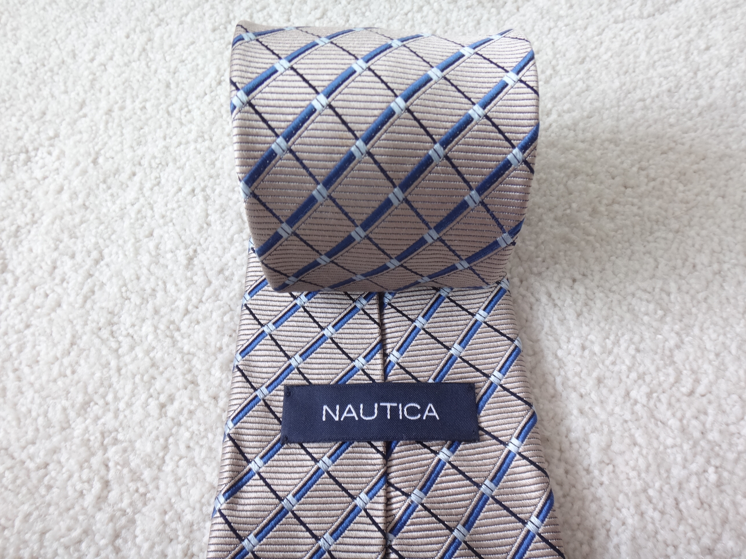 ✅♻️NAUTICA 100% Silk Pattern Tie Made in USA 🇺🇸 - photo 4