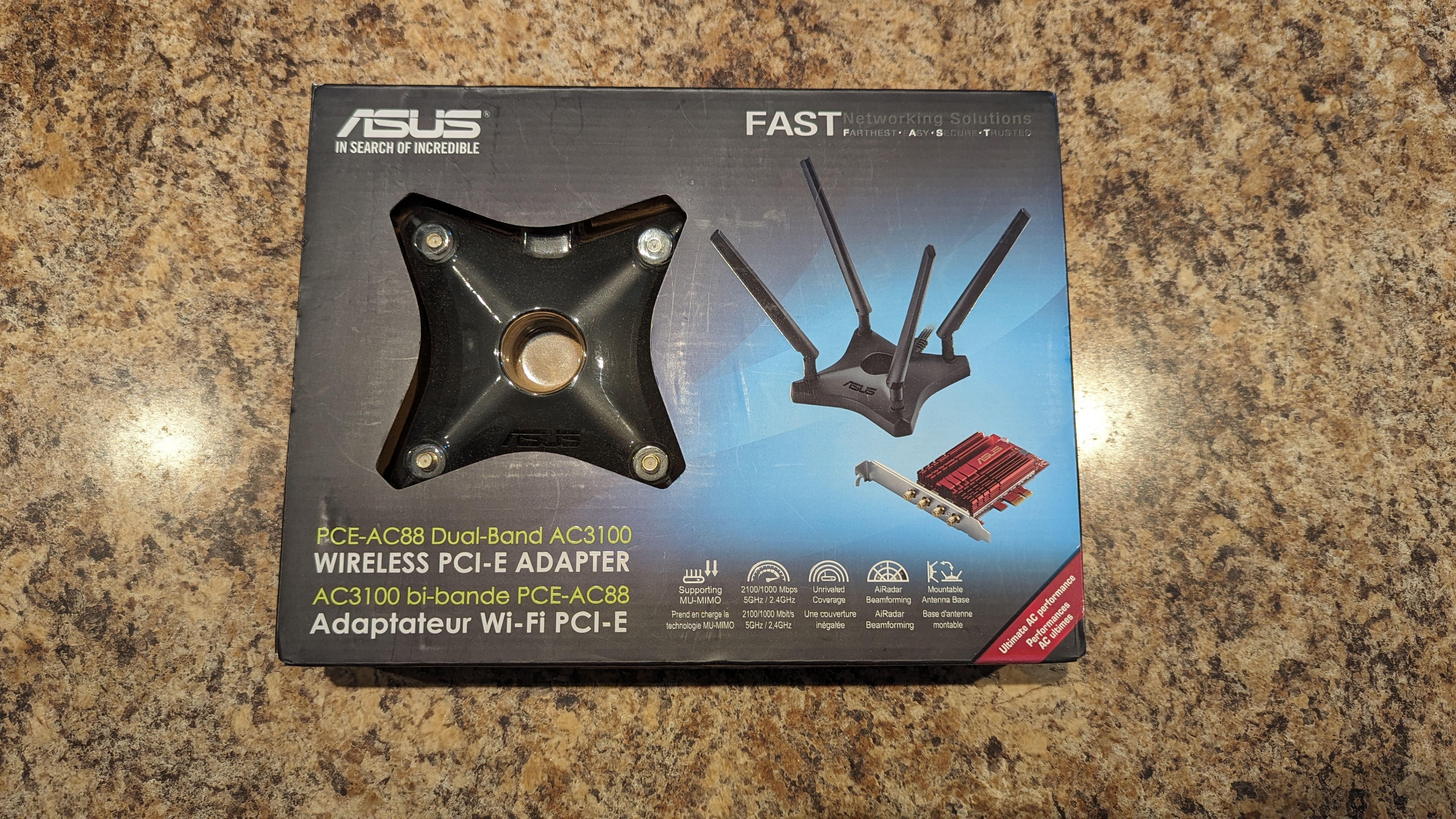 ASUS PCE-AC88 Dual-Band AC3100 Wi-Fi PCIe Adapter