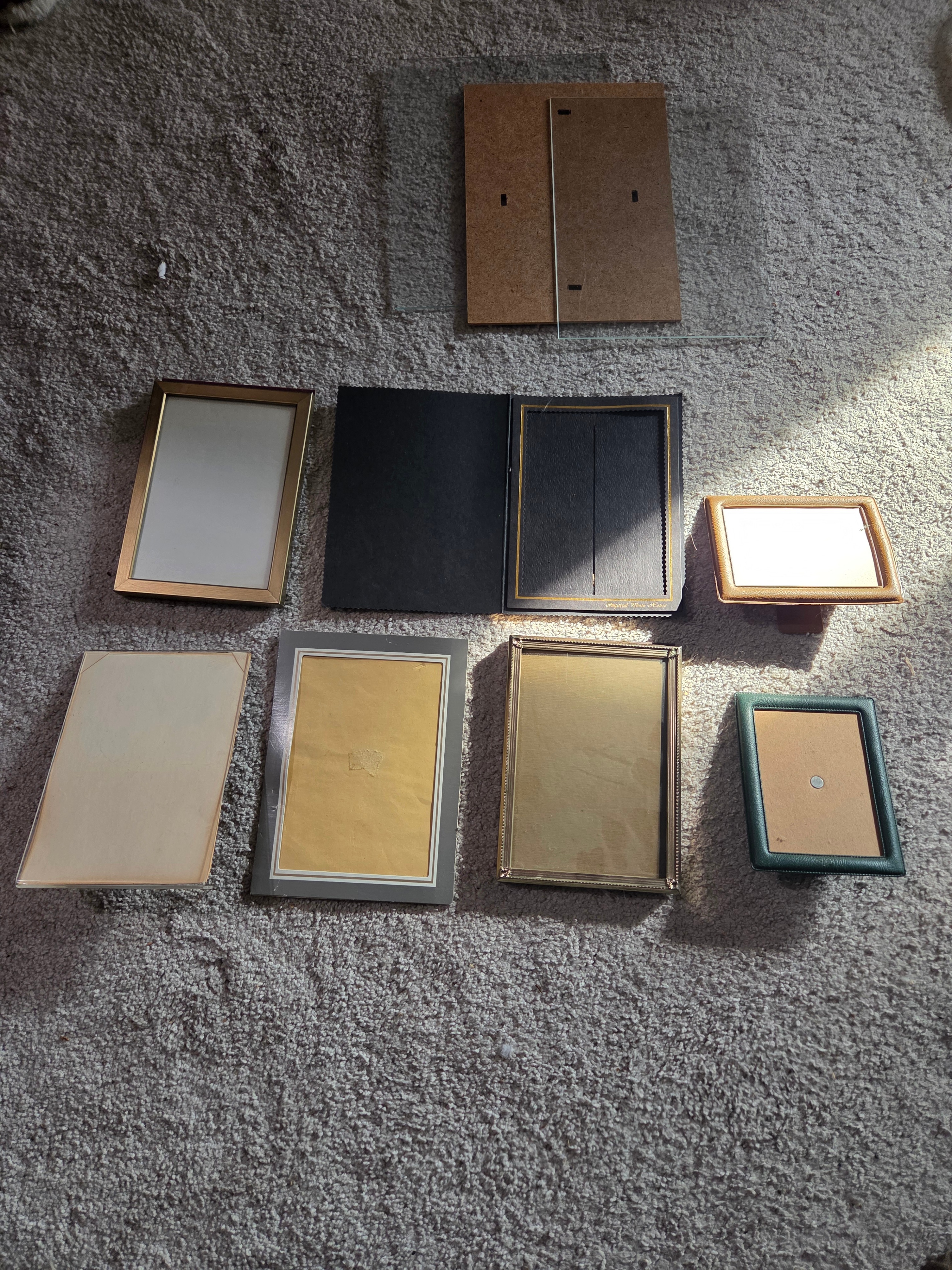 8-Piece Vintage Picture Frame Collection, MCM Wood & Ornate Gold