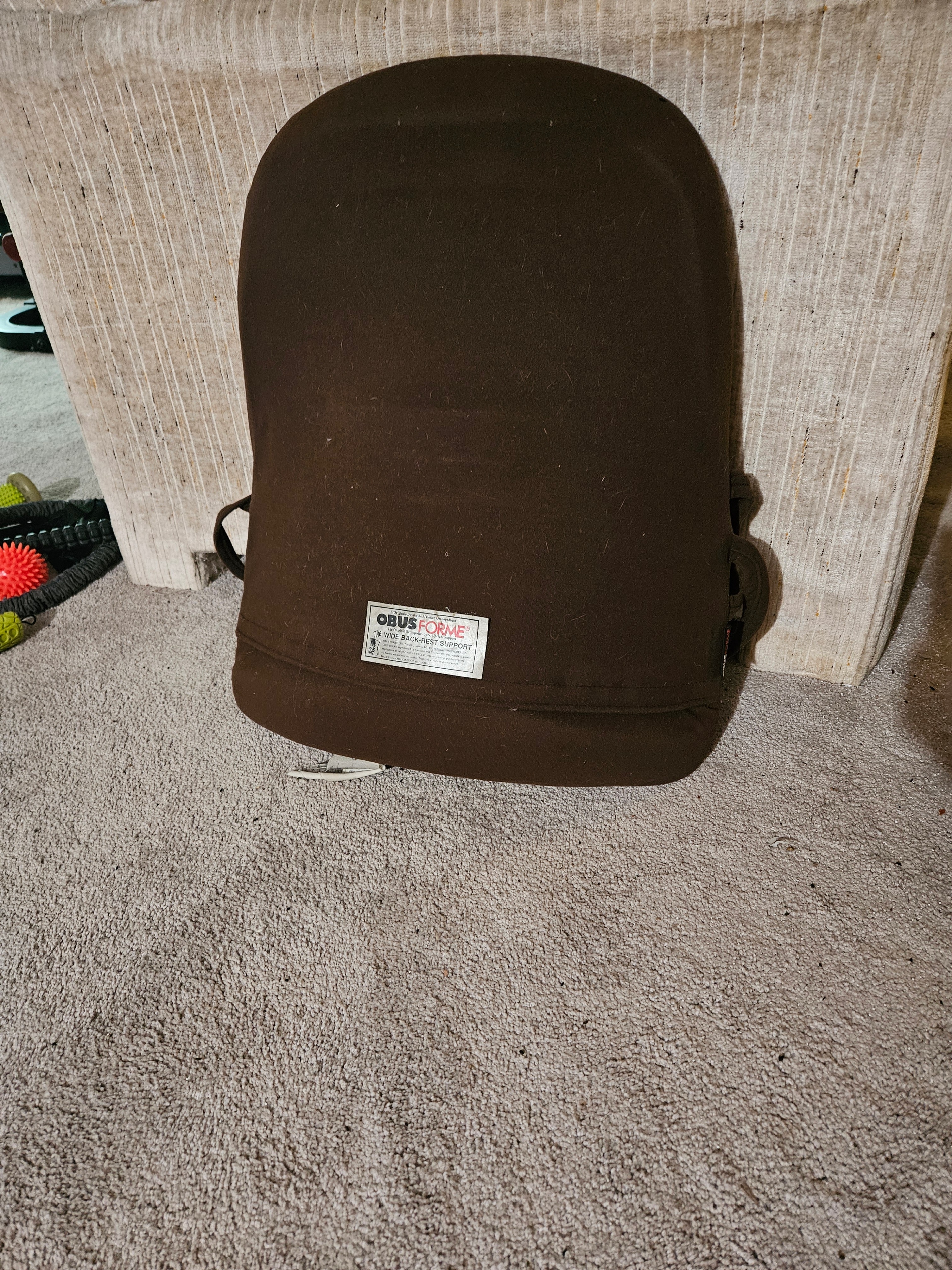 Obus Forme Wide Backrest & Lumbar Support Pillow 17x23x3", Brown - photo 2